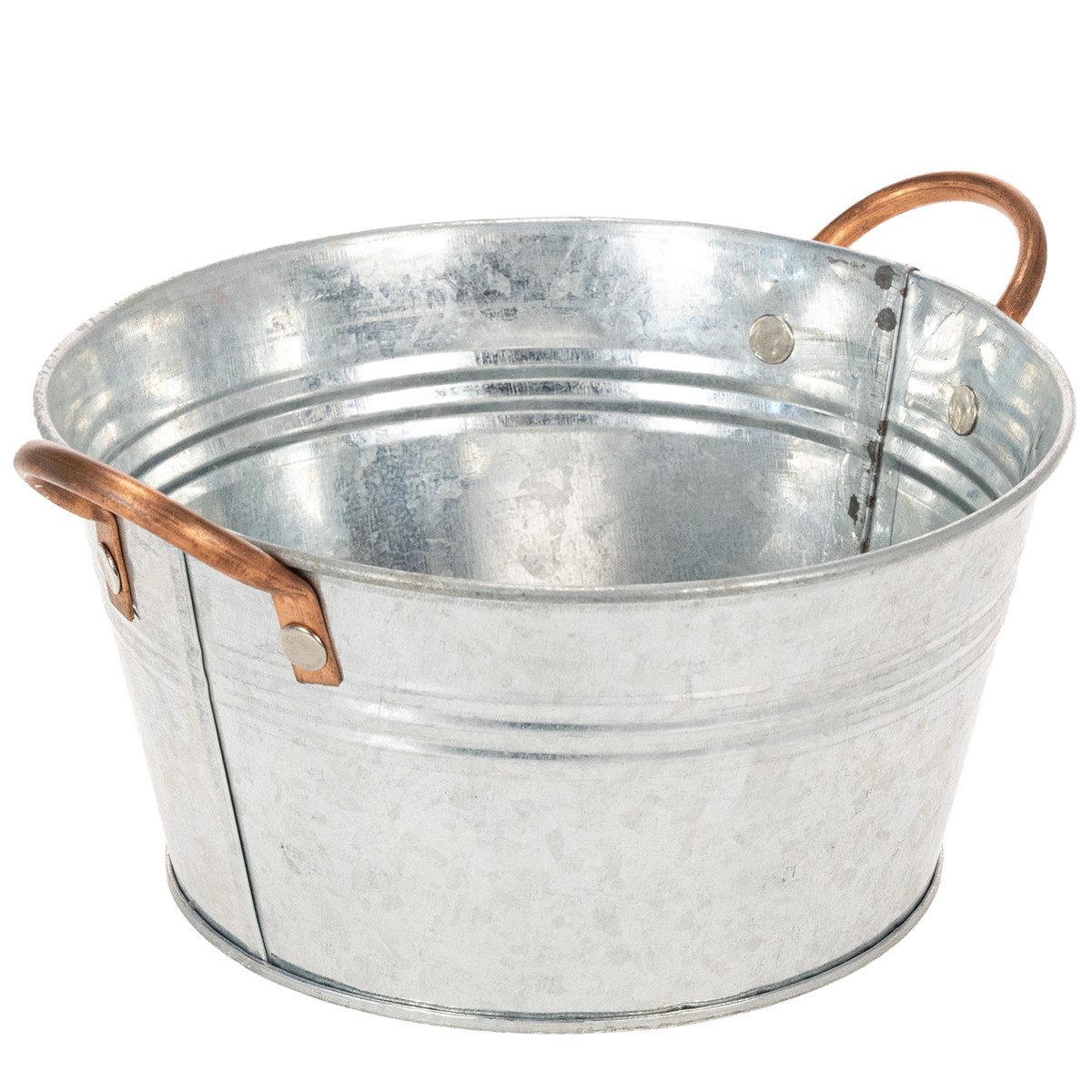 Florists Products Übertopf Blumenschale aus Metall mit Griffen für stilvolle Dekoration
