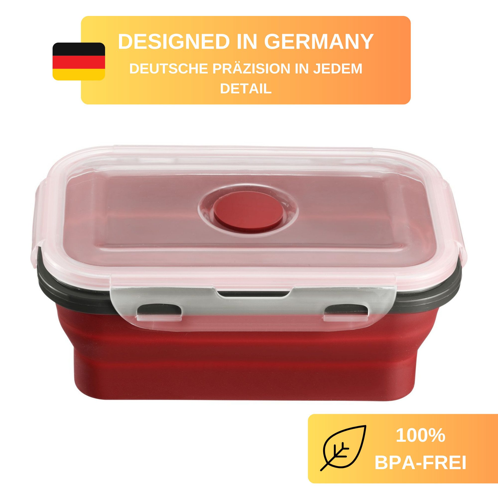 Thiru Frischhaltedose faltbar, eckig, mikrowellengeeignet, tiefkühlgeeignet, (1-tlg)