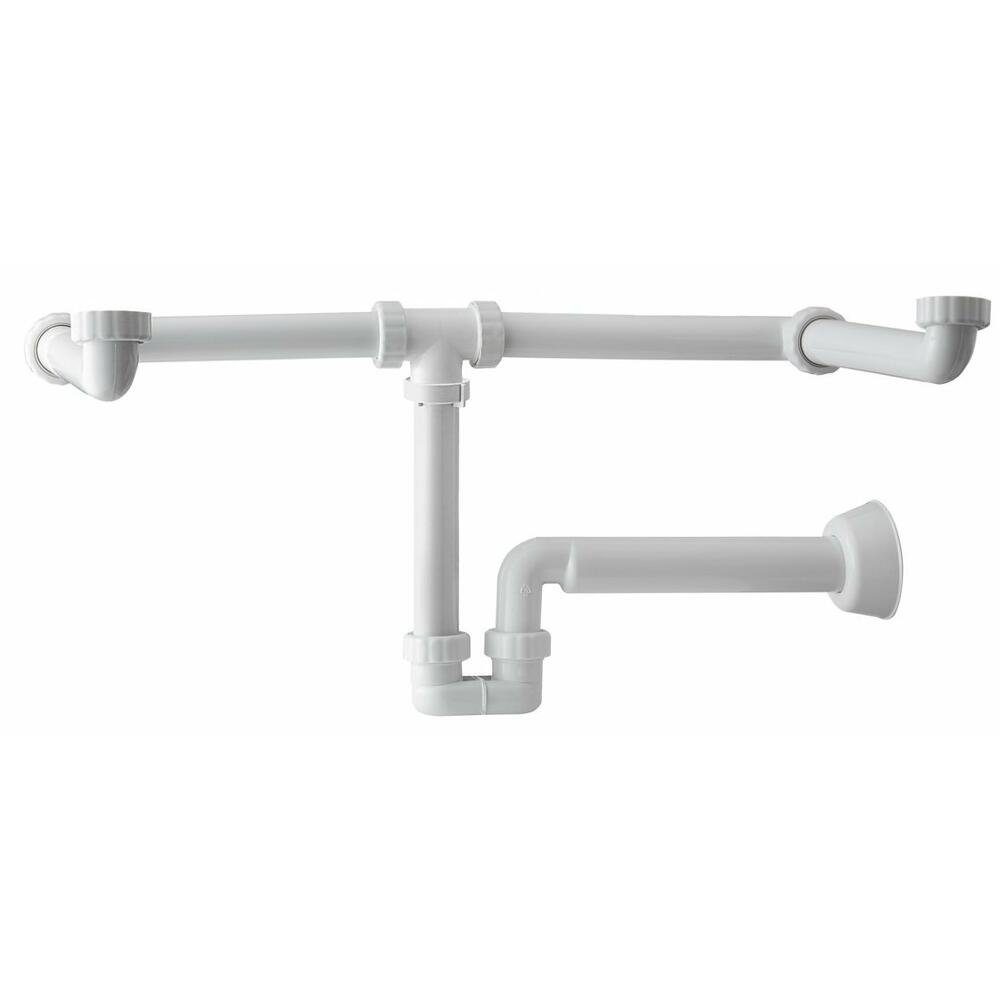 Bruckner Siphon MOSQUITO Doppelwaschtisch-Siphon, platzsparend