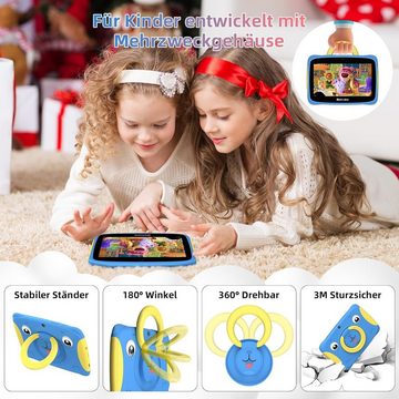 blackview Tab 3 Tablet für Kinder Tablet (7", 32 GB, Android 13, mit 4GBRAMTragbarem Griff und Kindgerechte Hülle iKids APP/Google Play)