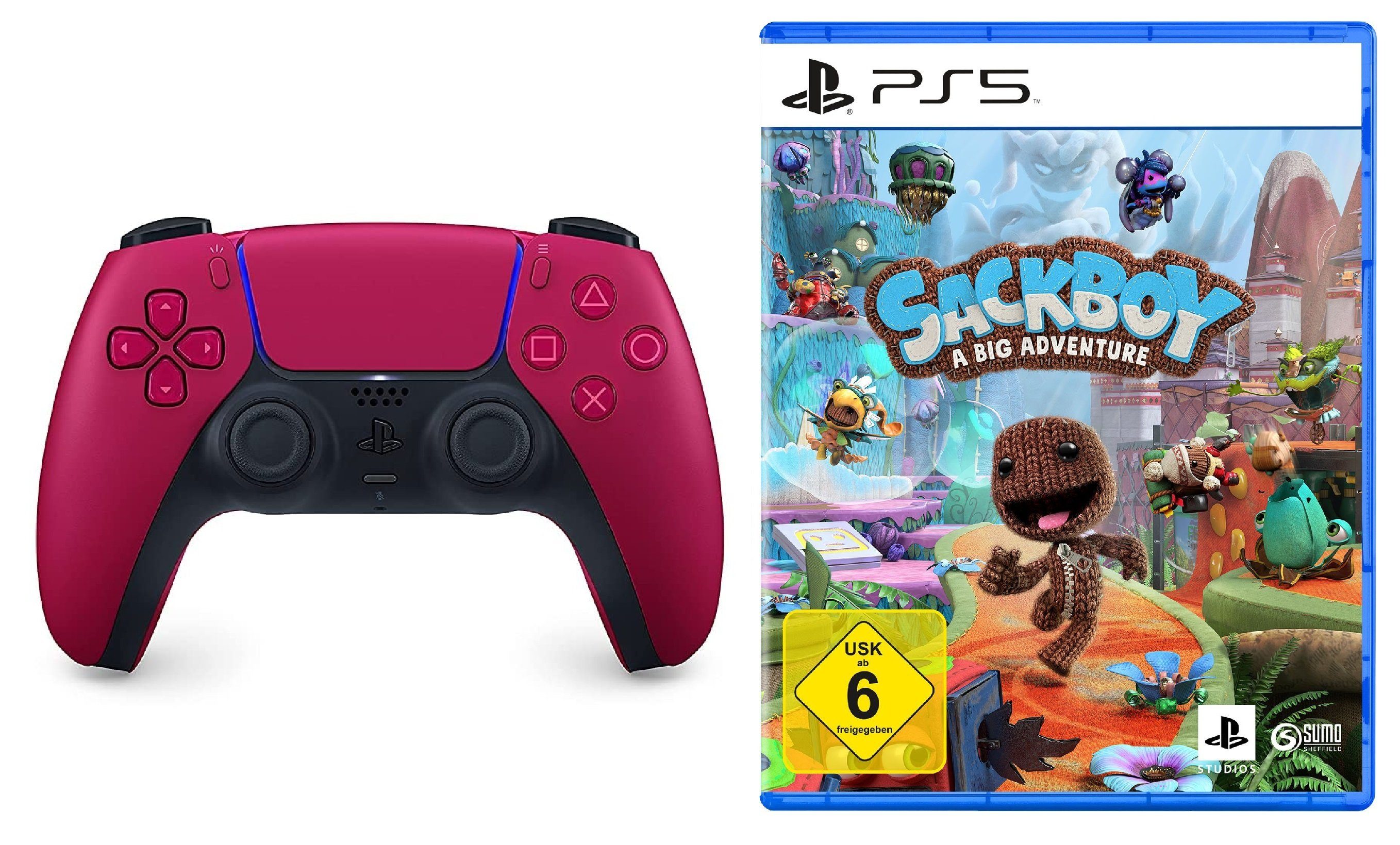 Playstation Playstation 5 Controller + Sackboy: A Big Adventure PS5 Spiel - PlayStation 5-Controller (DualSense Wireless-Controller)