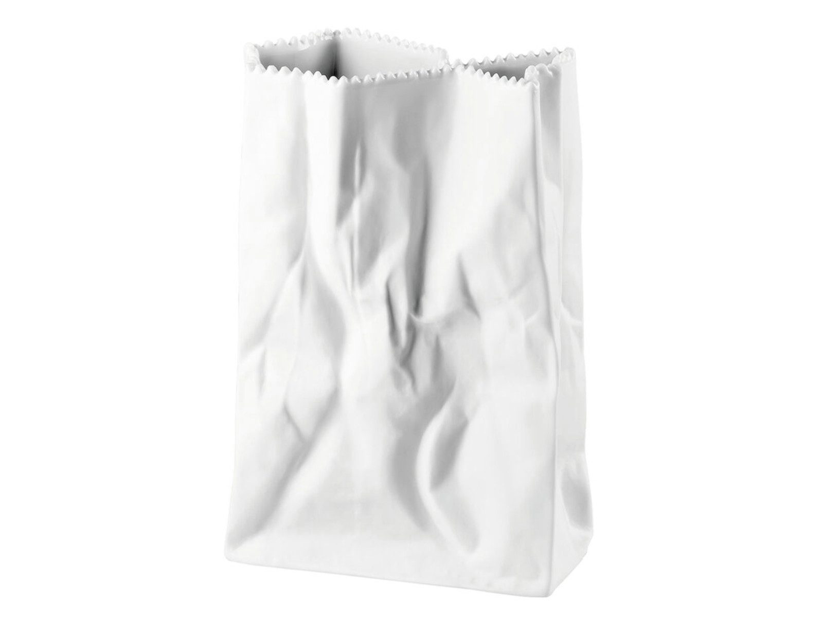Rosenthal Dekovase Do not litter Weiss matt Tütenvase 18 cm (Vasen), Vasen günstig online kaufen