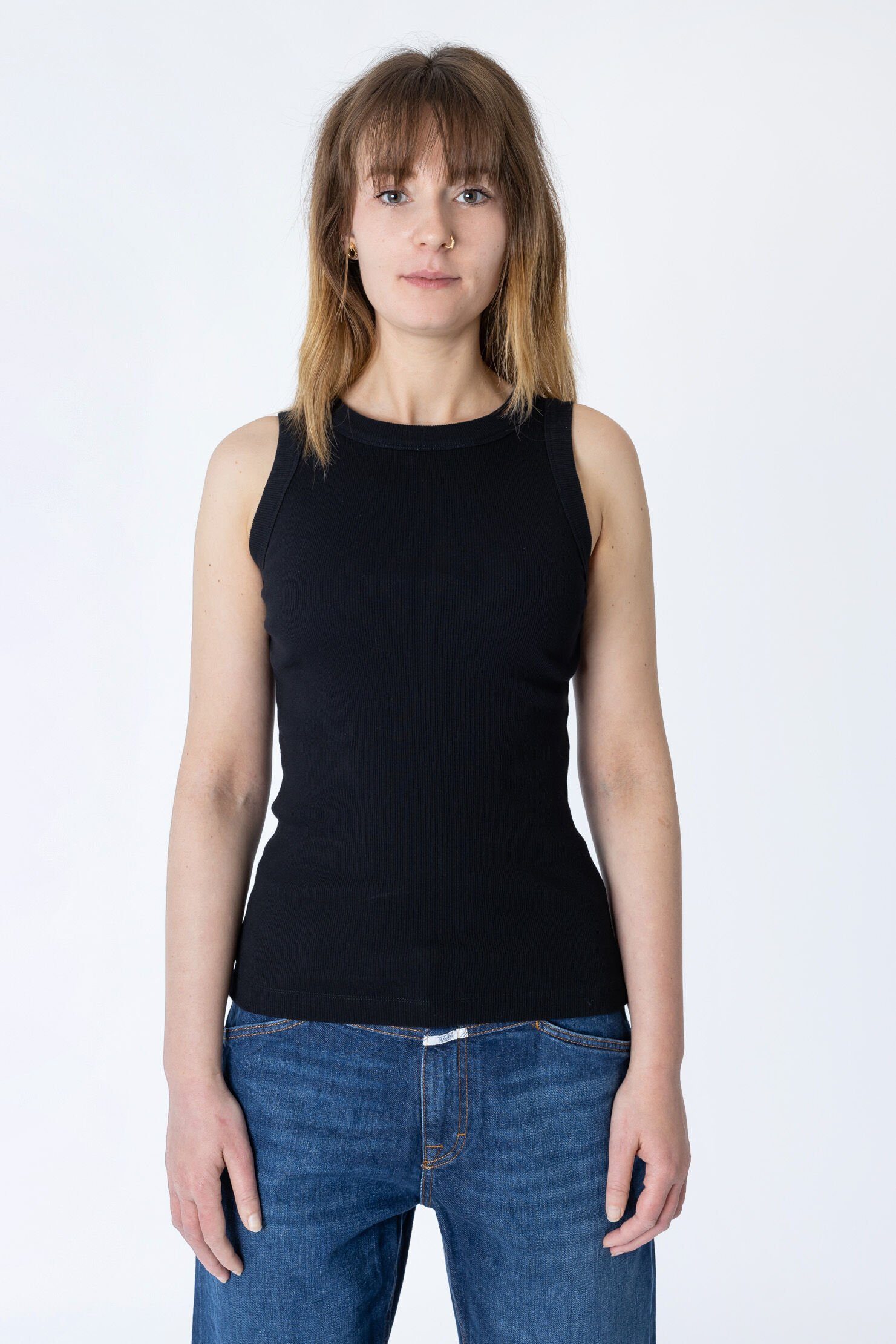 Drykorn Shirttop Olina mit Rundhalsausschnitt Schwarz | T-Shirts