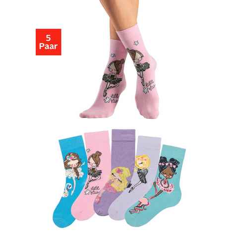 H.I.S Freizeitsocken (5-Paar) mit Ballett Motive