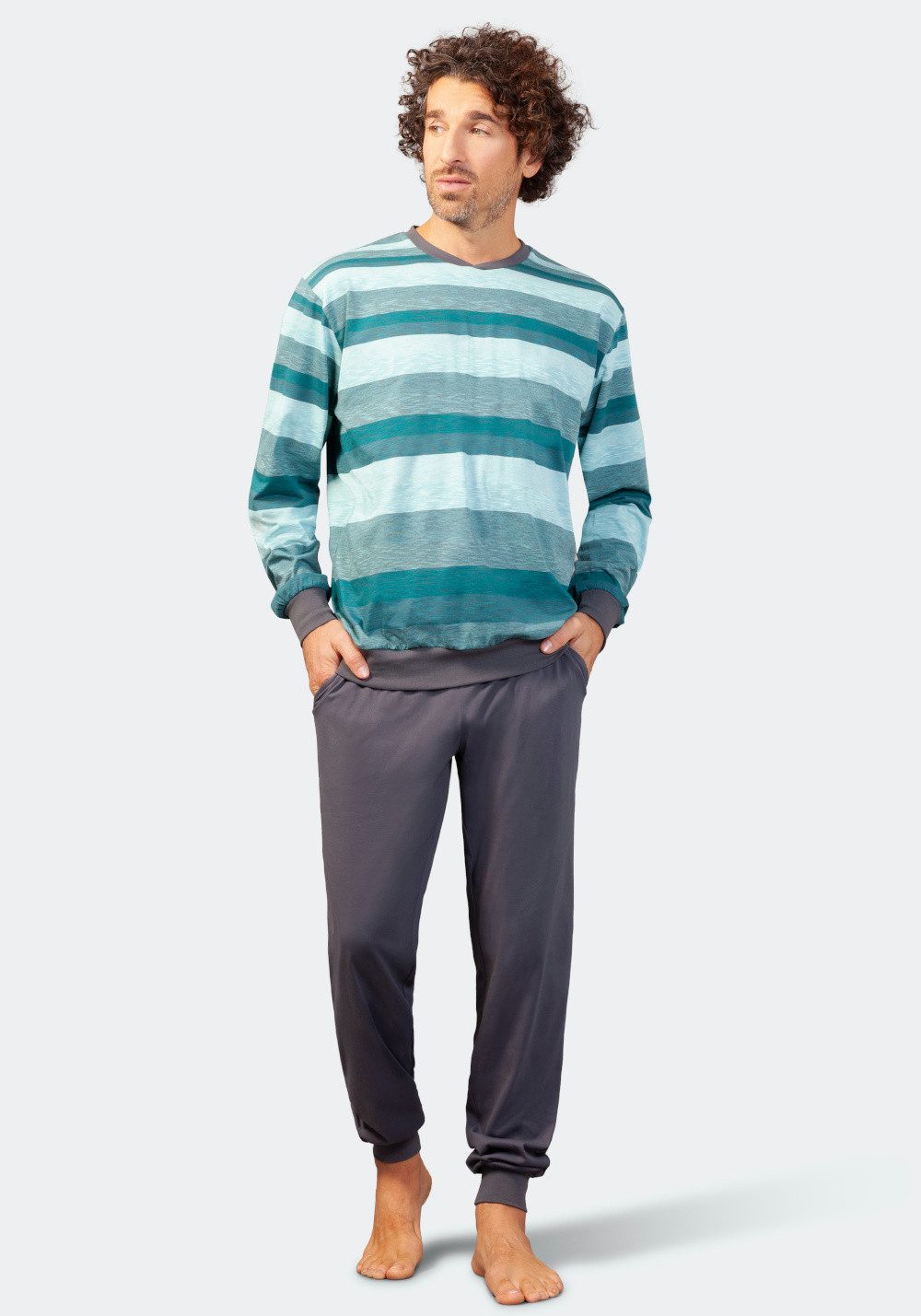 Hajo Pyjama Hajo, Schlafanzug Klima-Komfort 53762 günstig online kaufen