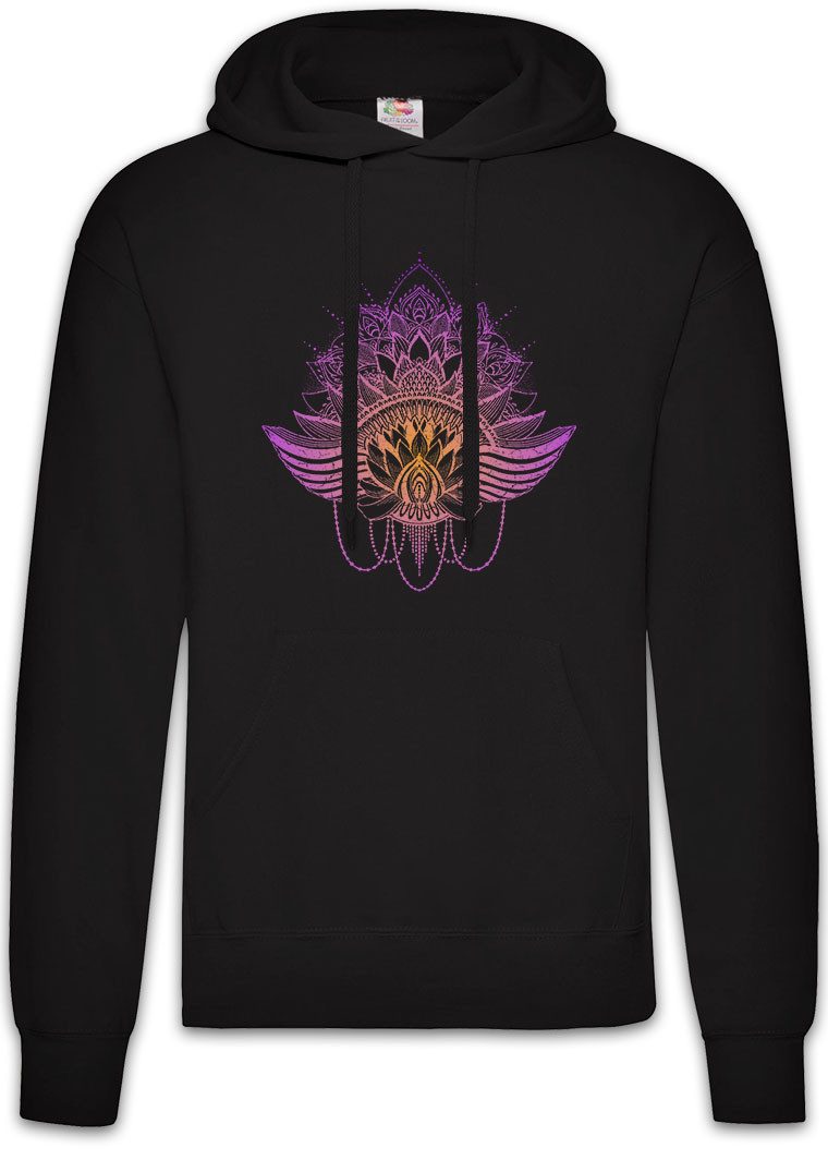 Hoodie Lotus Purple Orange Herren Hoodie Chakra OM Pilates Shiva Nirvana Yoga