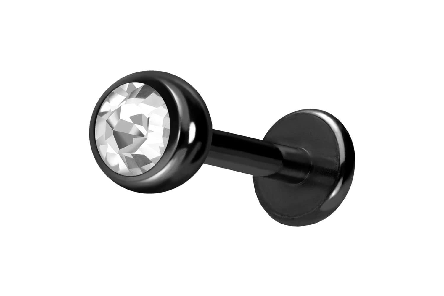 PIERCINGLINE Piercing-Set Titan Labret KRISTALL (Labrets, 1-tlg)
