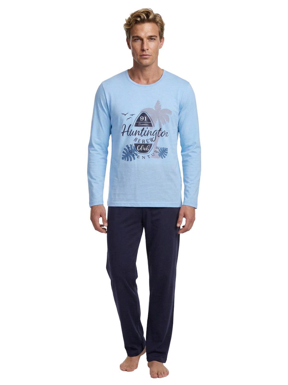 Henry Terre Pyjama Pyjama Set Langarm - Huntington Beach