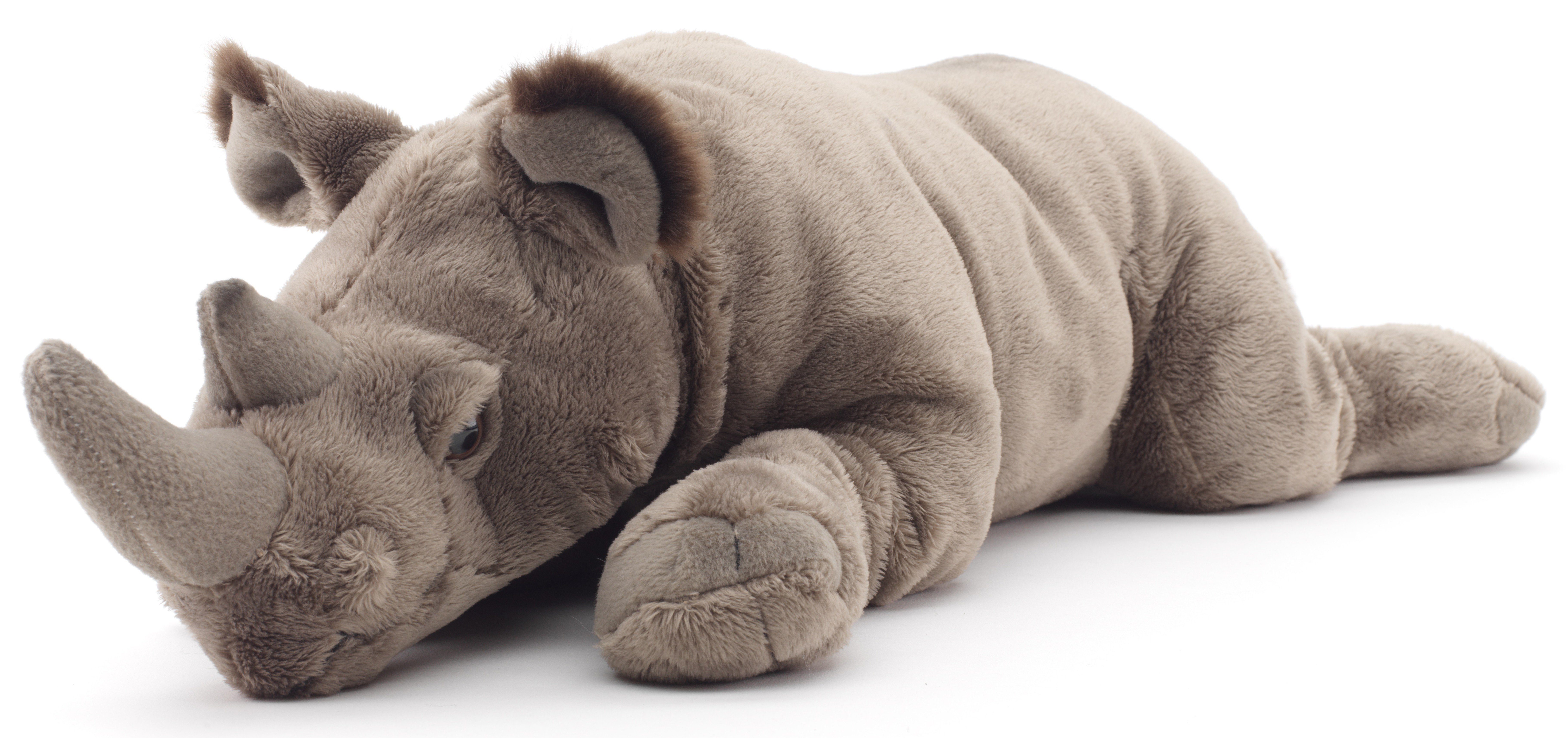 liegend Plüschtier, % Kuscheltier recyceltes groß, Füllmaterial Uni-Toys - zu cm Nashorn 54 (Länge) - Plüsch-Rhino 100 -