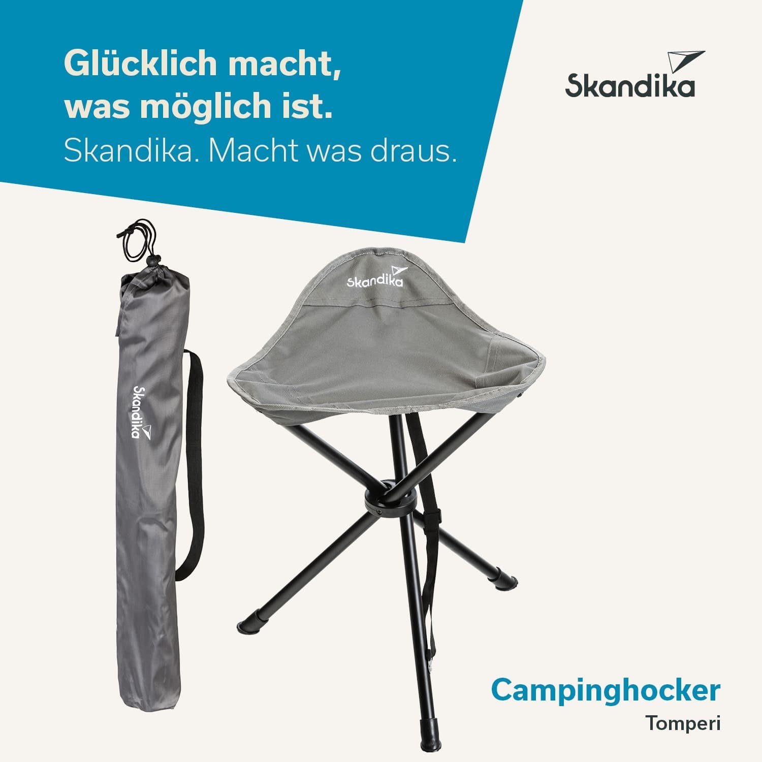 Skandika Campingstuhl Dreibeinhocker Tomperi, Klappbarer Campinghocker, günstig online kaufen