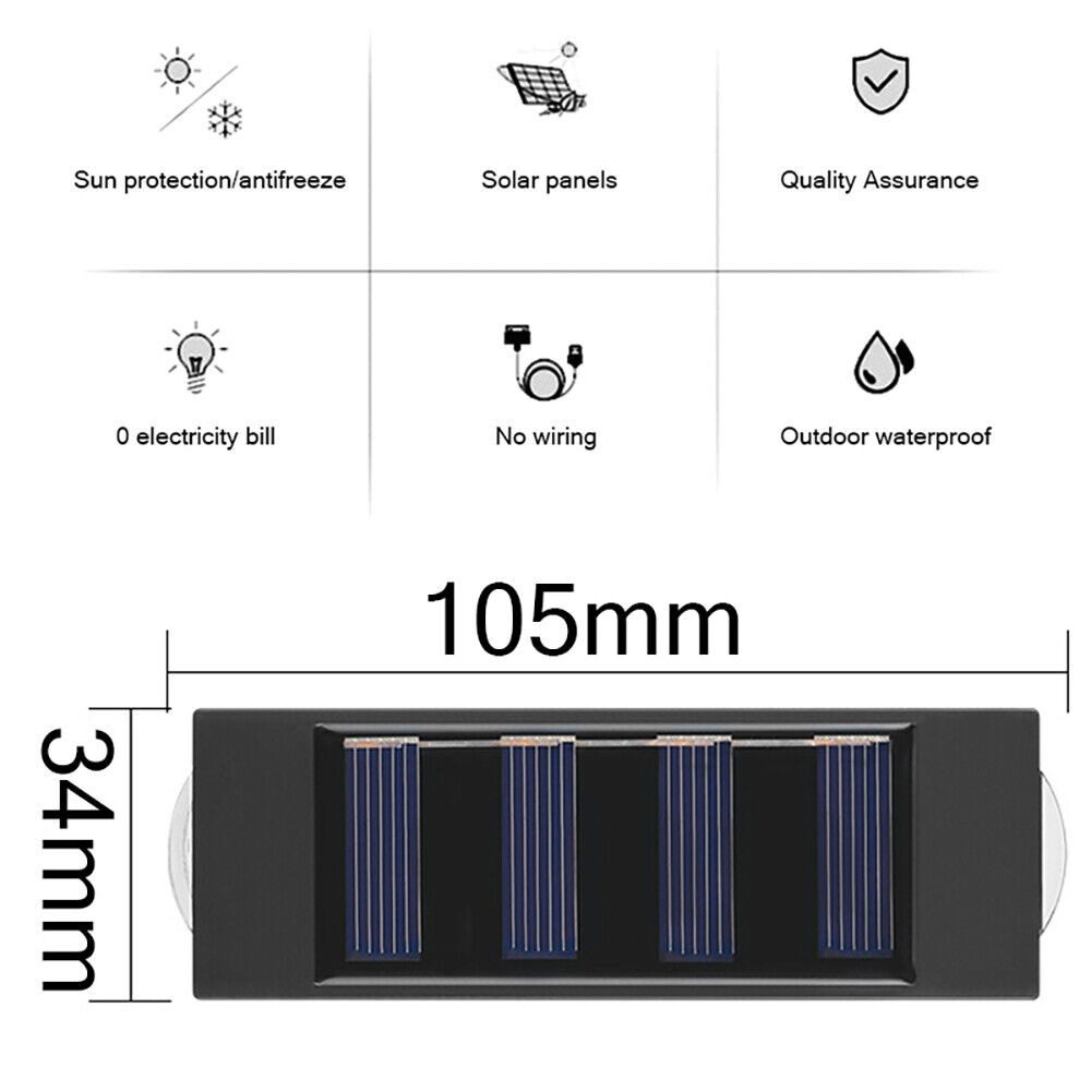 BlingBin LED Solarleuchte 4pcs Wandleuchte Zaunleuchte günstig online kaufen