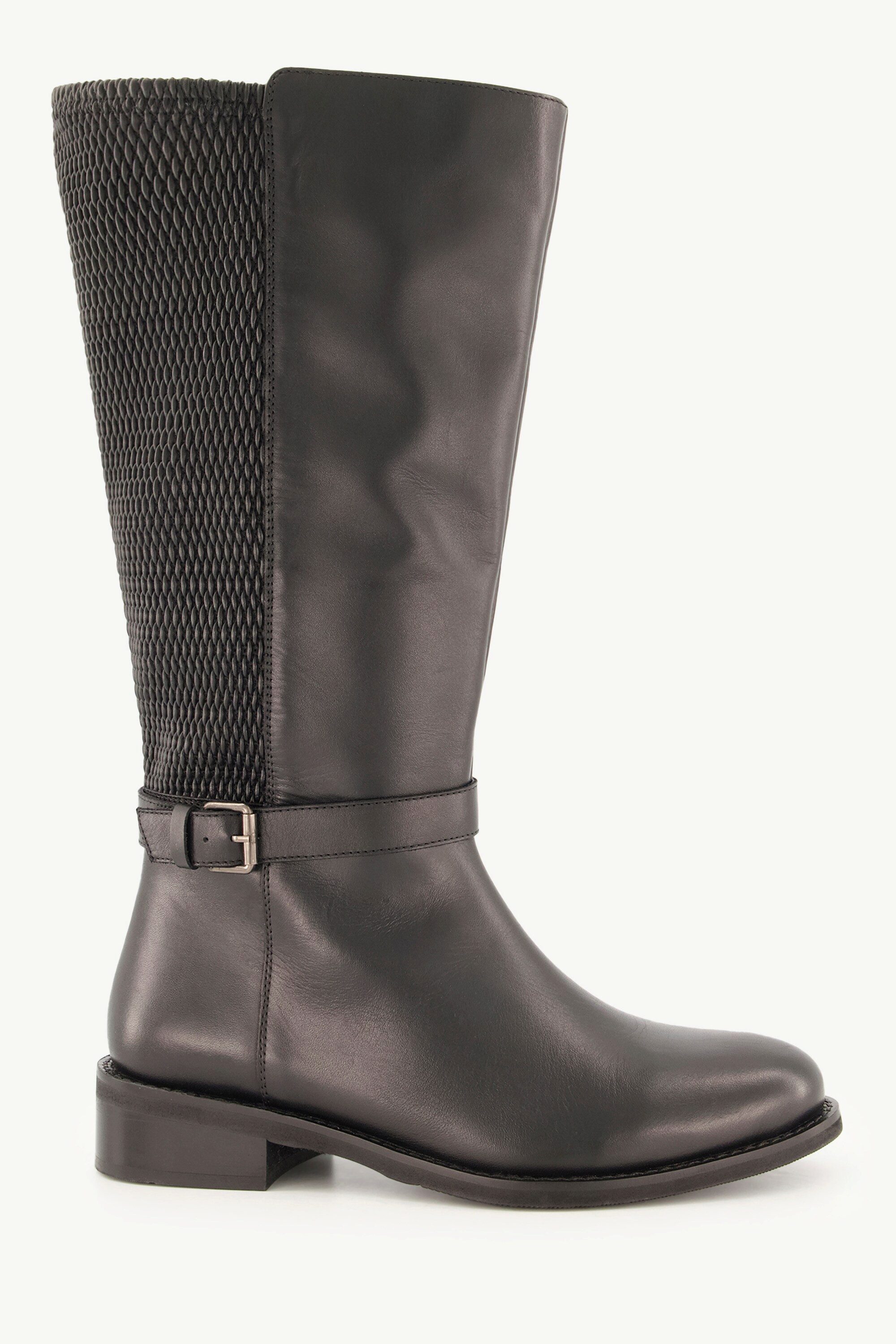 Ulla Popken Lederstiefel XXL-Schaft Elastikeinsatz Weite H Stiefel günstig online kaufen