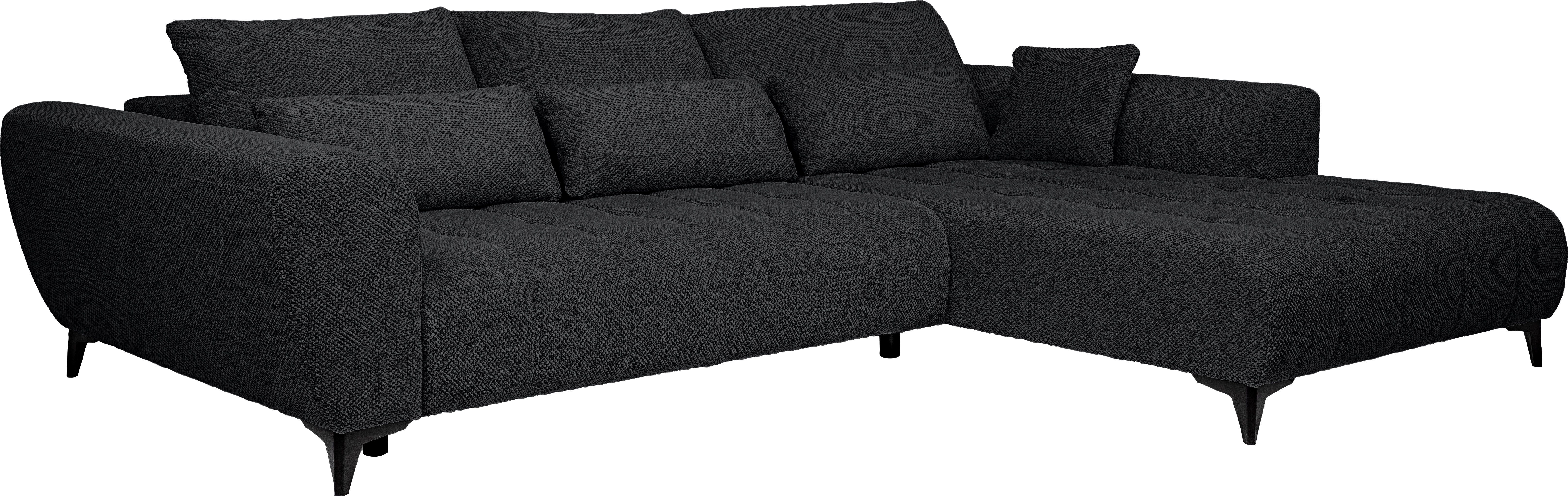 WERK2 Ecksofa Garay inkl. elektr. Sitztiefenverstellung, bodenfrei, viel Platz, Waffelcord, L-Form, XXL, elektrische Sitztiefenverstellung – Bild 5 von 5