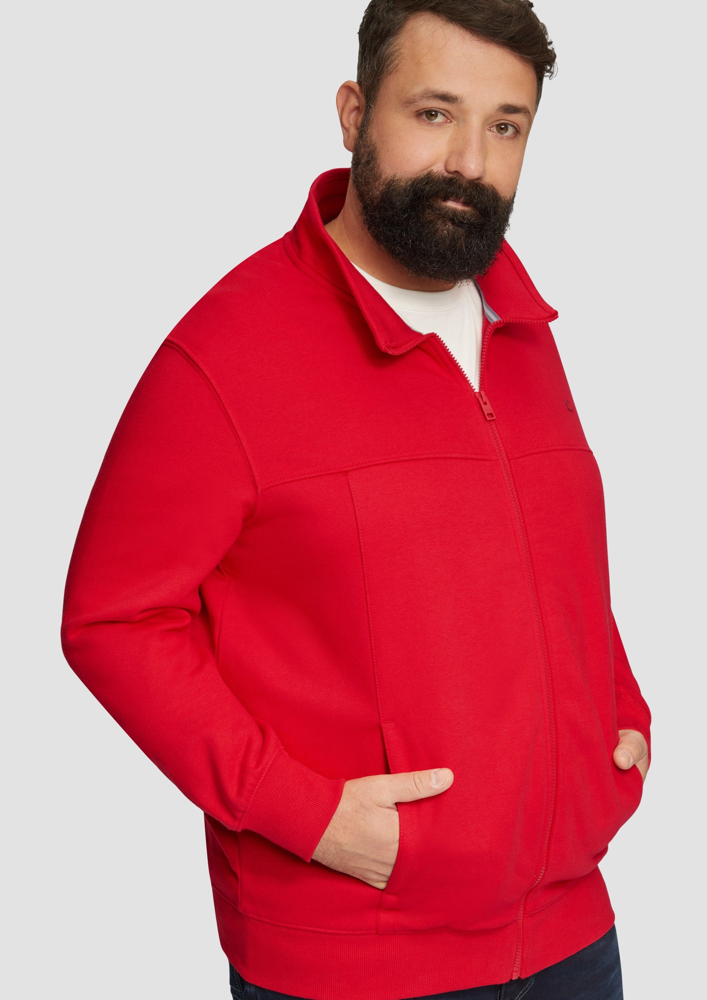 s.Oliver Allwetterjacke Sweatjacke mit Stehkragen Label-Patch günstig online kaufen