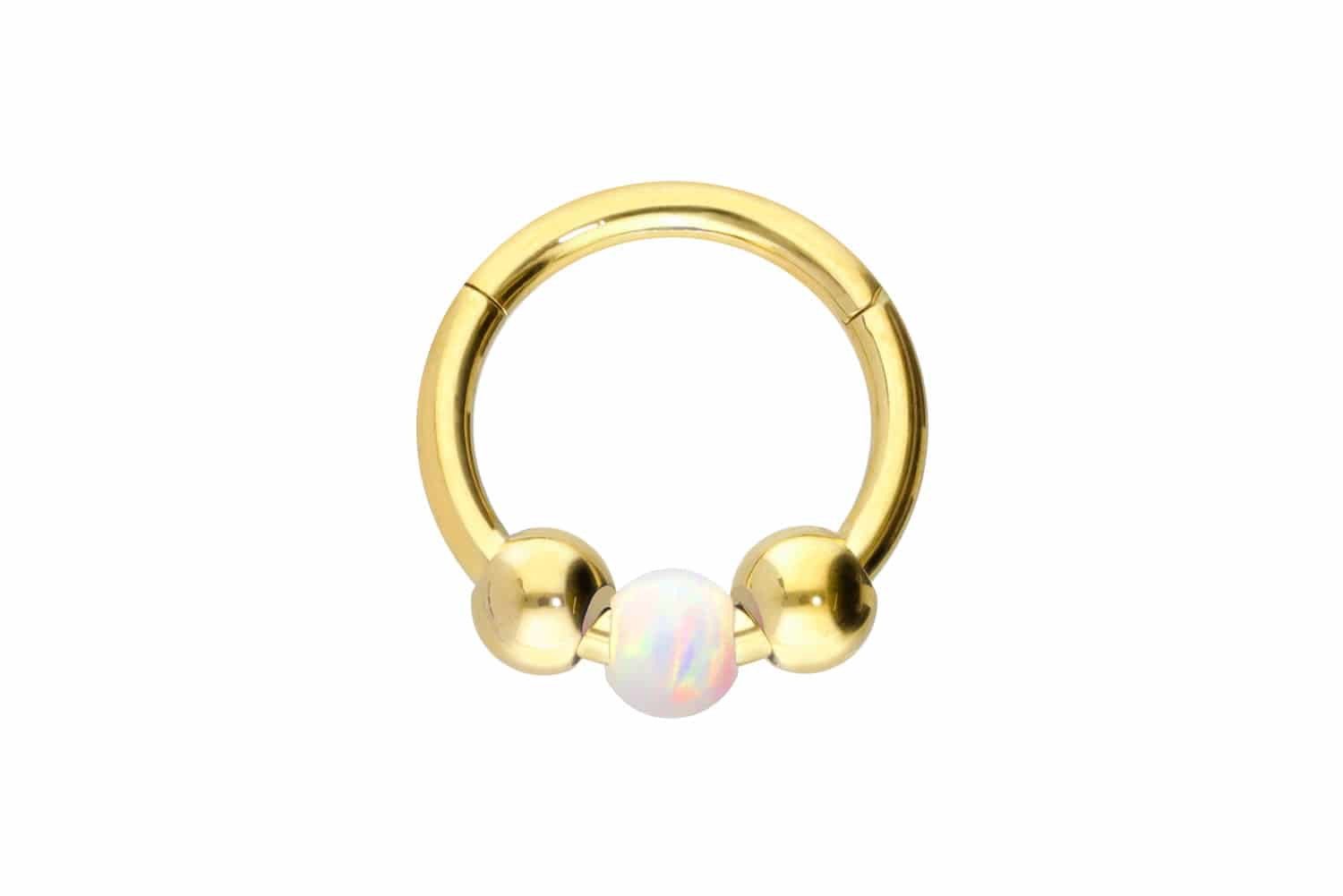 Farbe: Goldfarben + Opal: Weiß