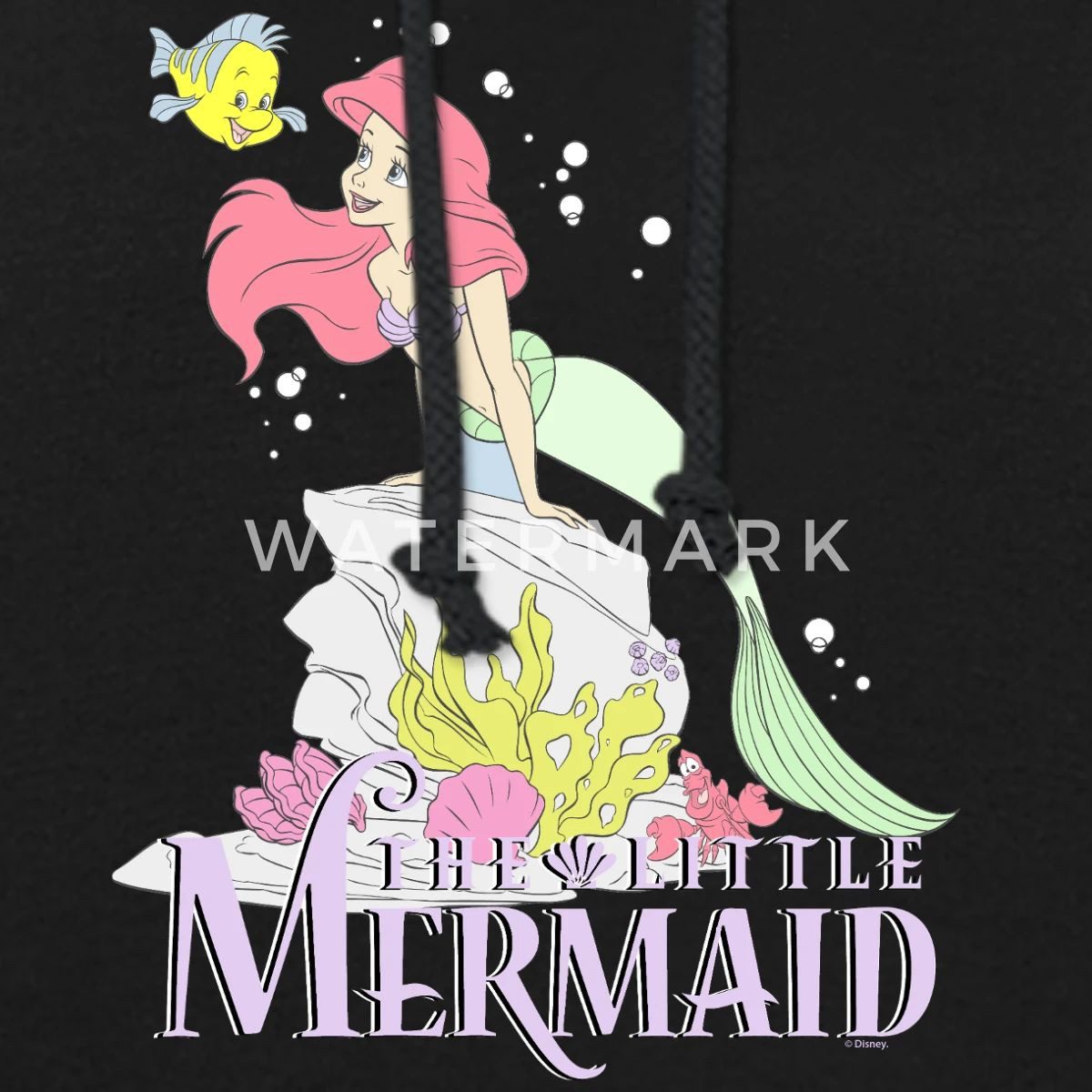 Spreadshirt Hoodie Arielle Die Kleine Meerjungfrau Auf Fels Damen Hoodie (1-tlg)