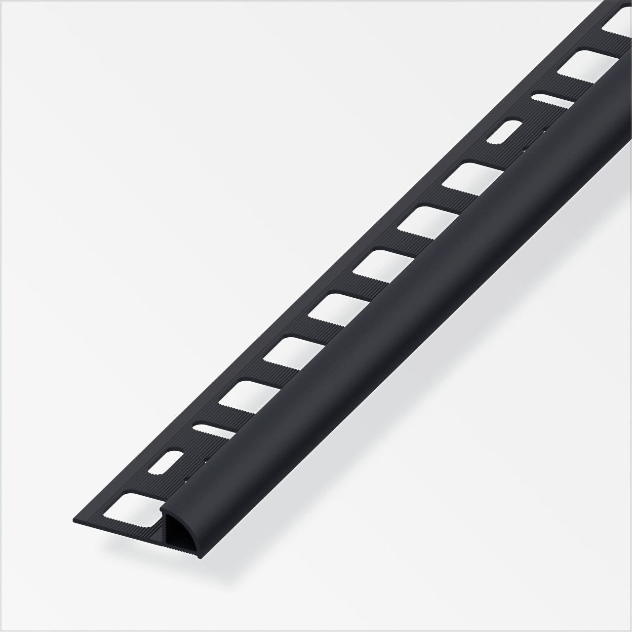alfer Profil alfer Viertelkreisprofil PVC glatt schwarz