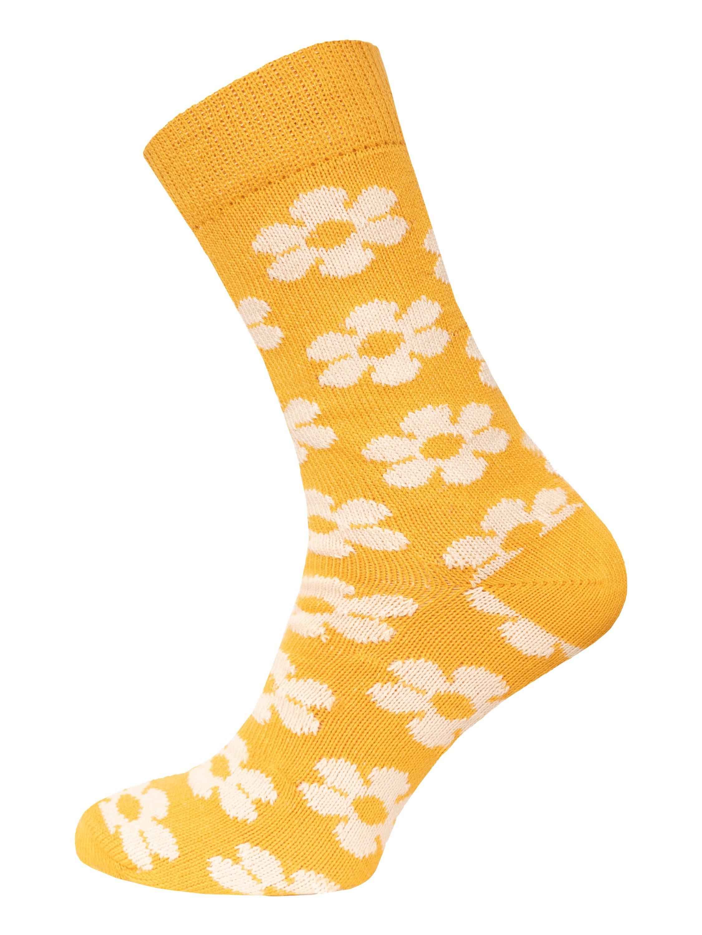HomeOfSocks Носки Blumen Design Socke aus 90% Baumwolle Bunte Носки Blumen Muster aus 90% Baumwolle
