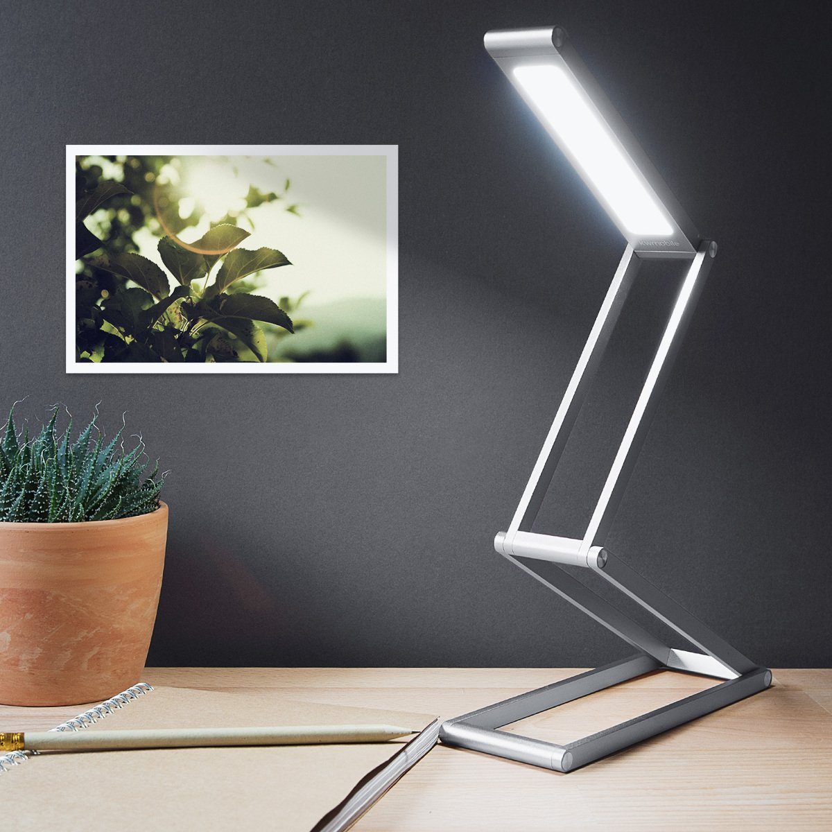 kwmobile Nachtlicht Faltbare Aluminium Tischlampe - günstig online kaufen