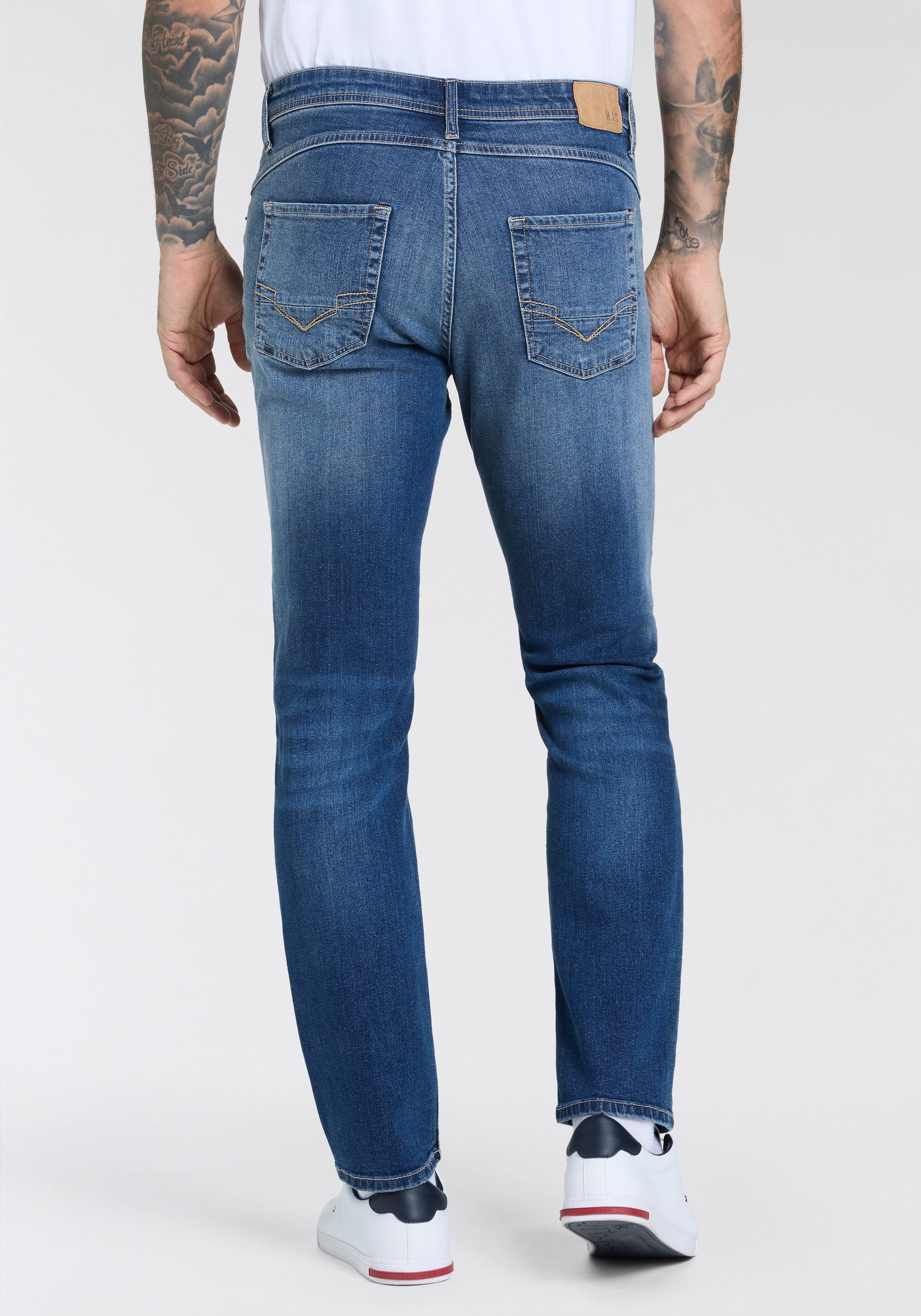H.I.S Straight-Jeans NEW DALE gerades Bein, mit Used-Effekten, niedrige Leibhöhe – Bild 2 von 5