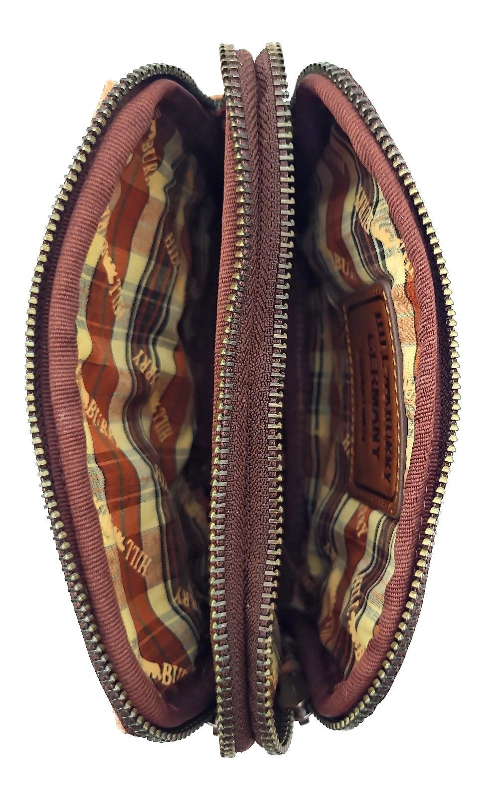 Hill Burry Gürteltasche echt Leder Hüfttasche mit zwei Reißverschlussfächern