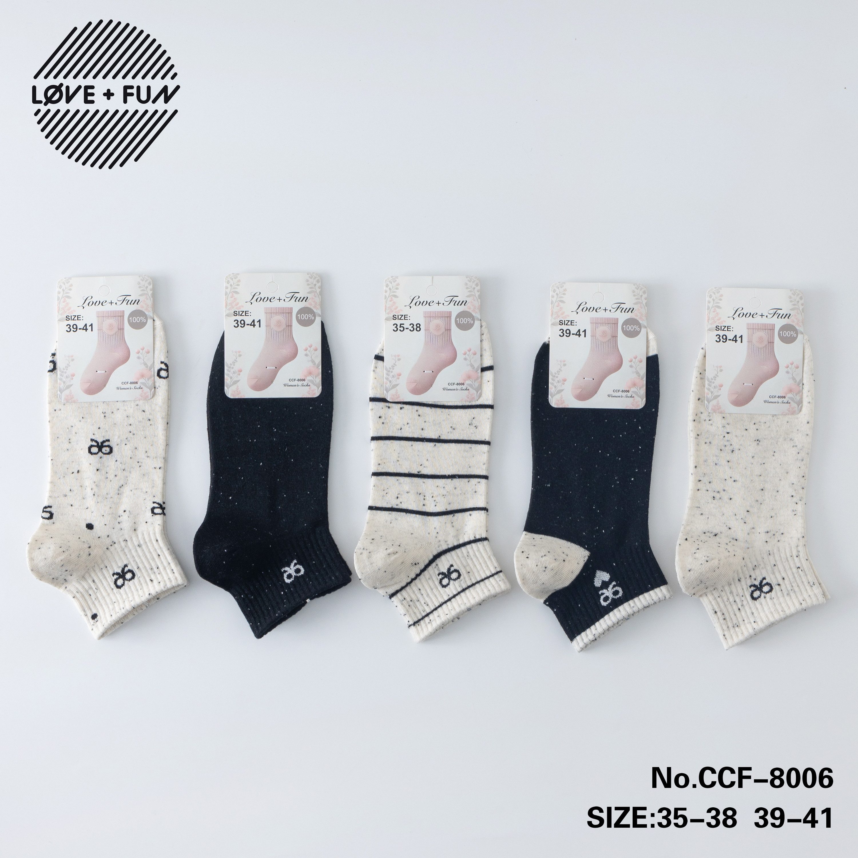 Freizeitsocken Damen Sneakersocken atmungsaktiv weich bequem sommer bunt 5-Paar