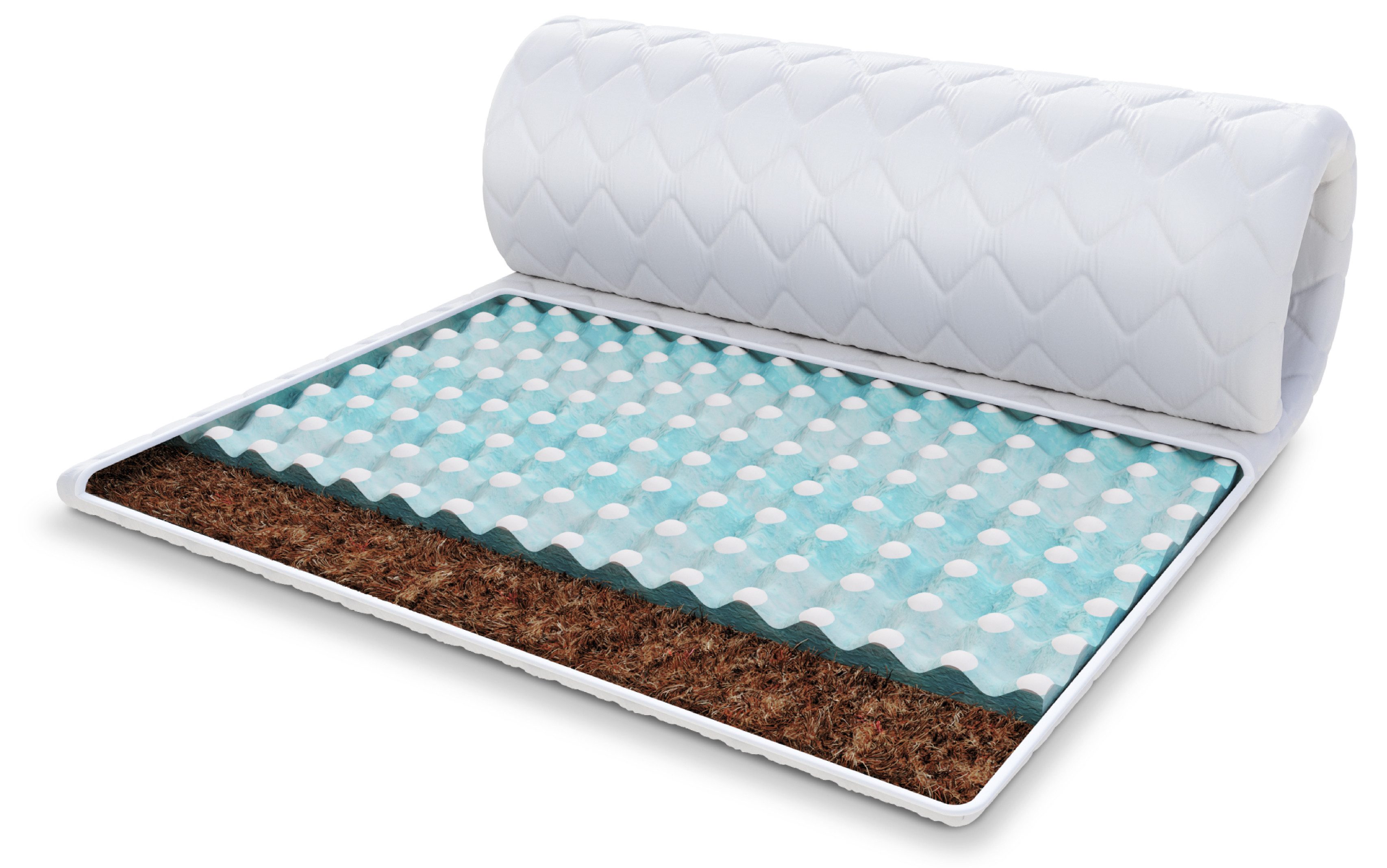 FDM, Topper MALTA KOKOS 90x200, 140x200, 160x200, 180x200 cm, 5 cm hoch, (Komfortschaum, Matratzentopper)