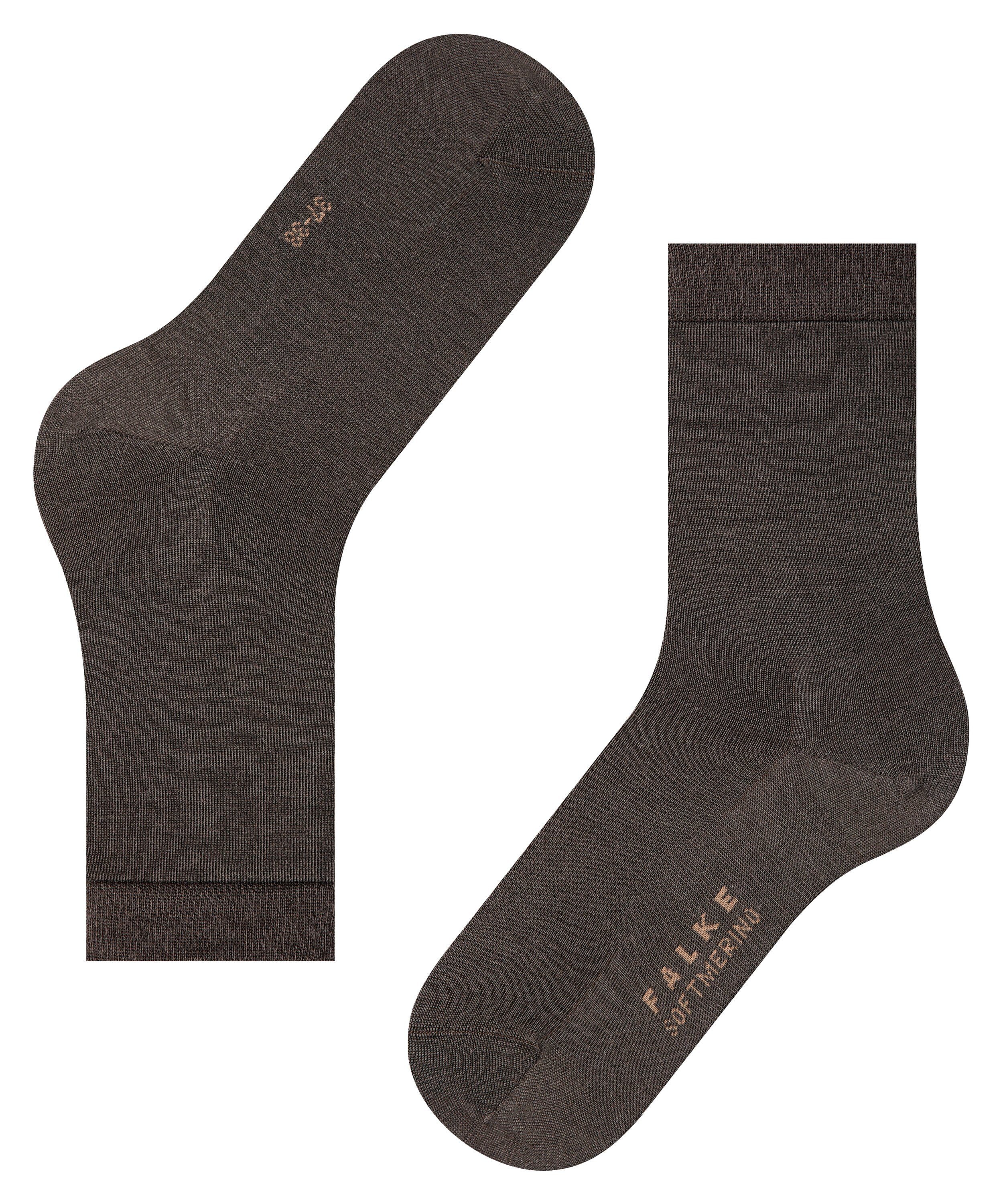Softmerino (1-Paar) brown dark Socken (5239) FALKE
