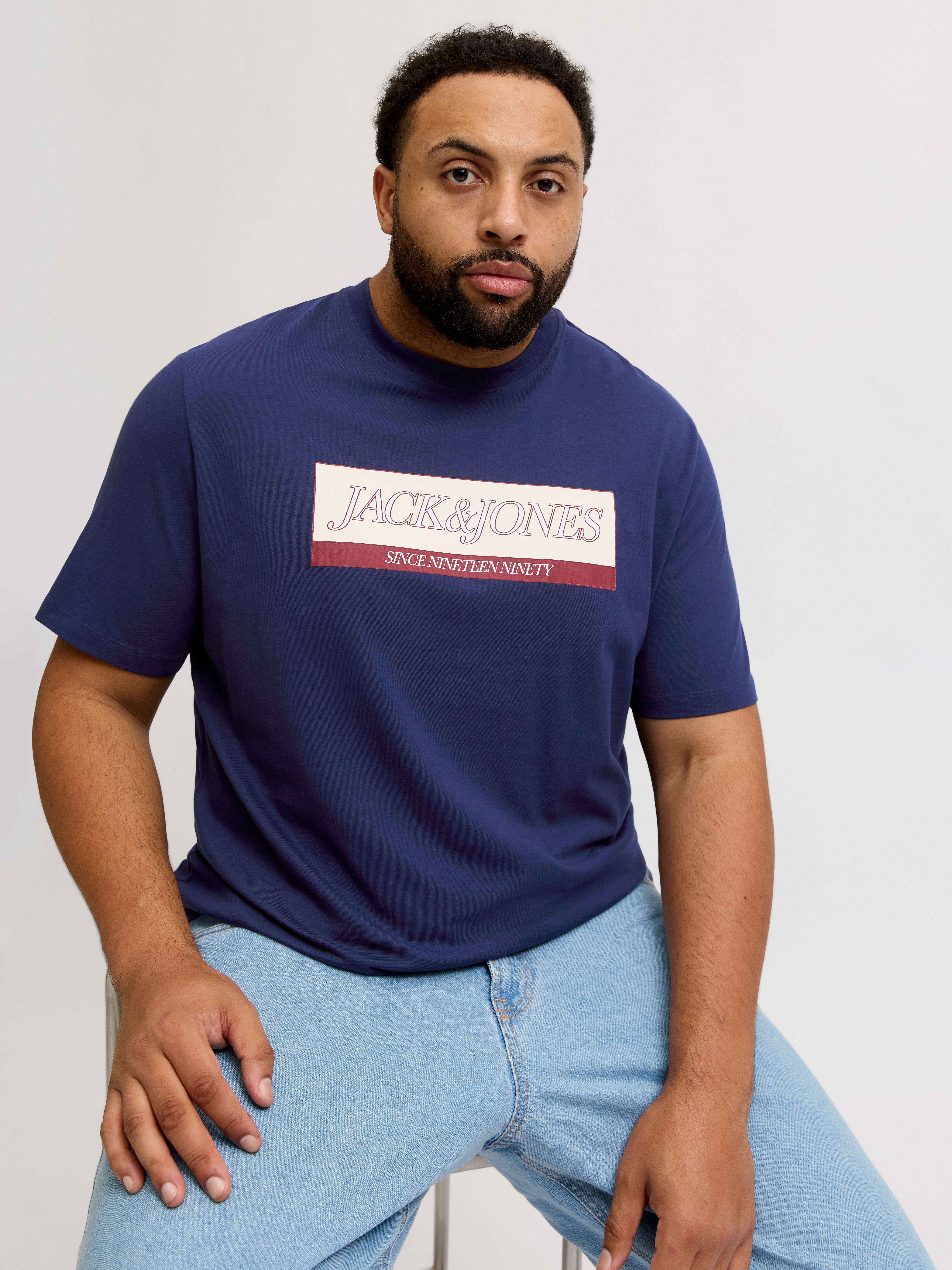 Jack & Jones PlusSize T-Shirt JORINWOOD BLOCK BRANDING TEE SS CN PLS günstig online kaufen
