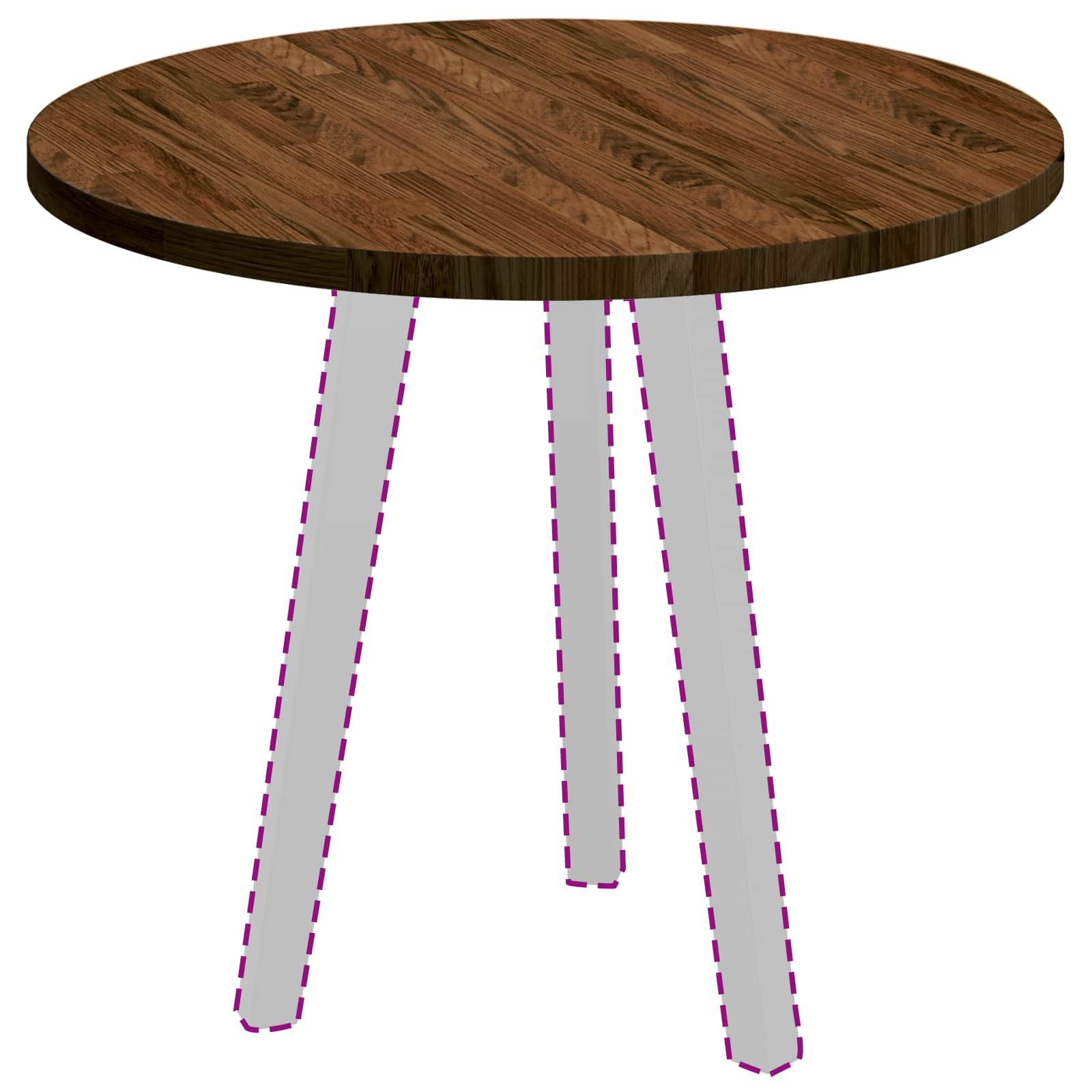 vidaXL Tischplatte Tischplatte Ø 60 x 2,5 cm Rund Massivholz Eiche Dunkelbraun (1 St)