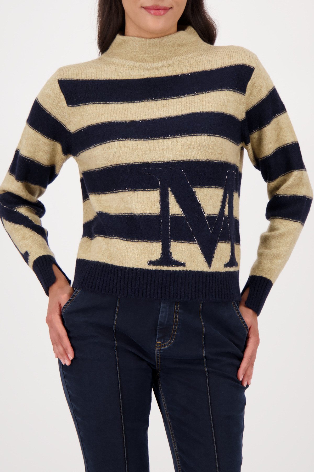 Monari Strickpullover Pullover Ringel Regular fit günstig online kaufen