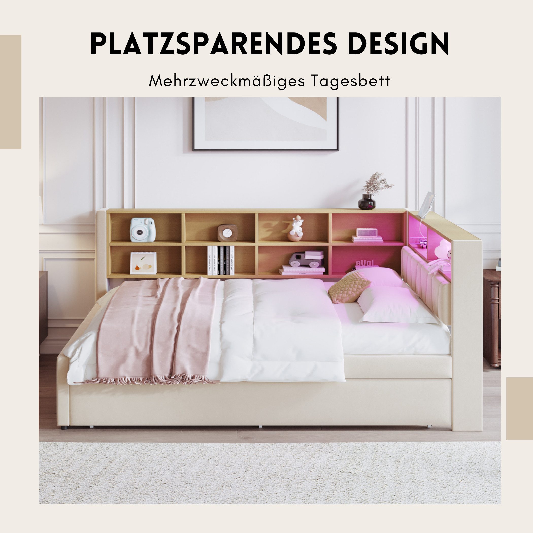 SeedWave Polsterbett Modernes Tagesbett Schlafsofa Funktionsbetten, günstig online kaufen