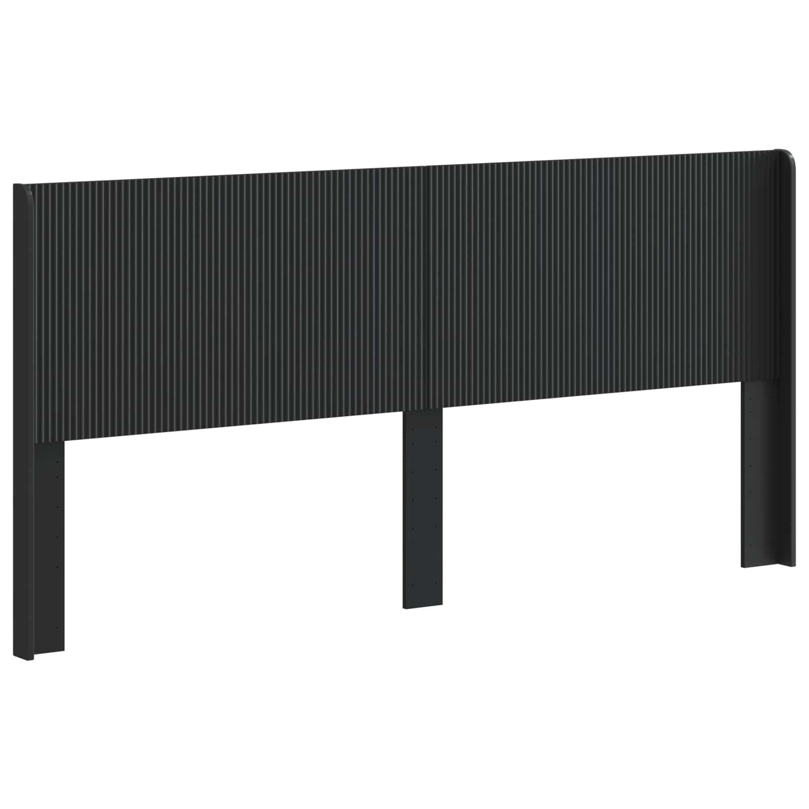 vidaXL Bett Kopfteil Schwarz Holzwerkstoff (1-tlg)