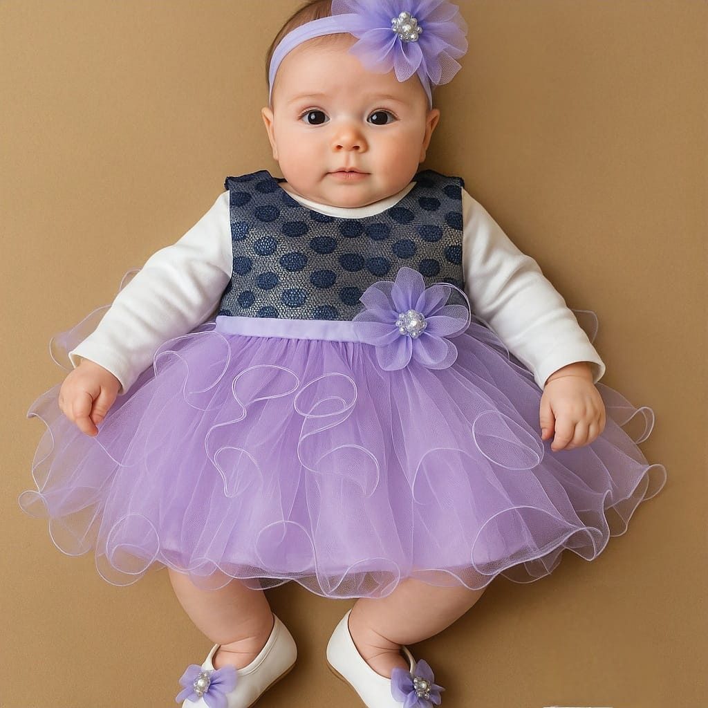 Partykleid Mädchen Outfit, 4x Set, Größe 62, Body, Kleid, Schuhe, Stirnband