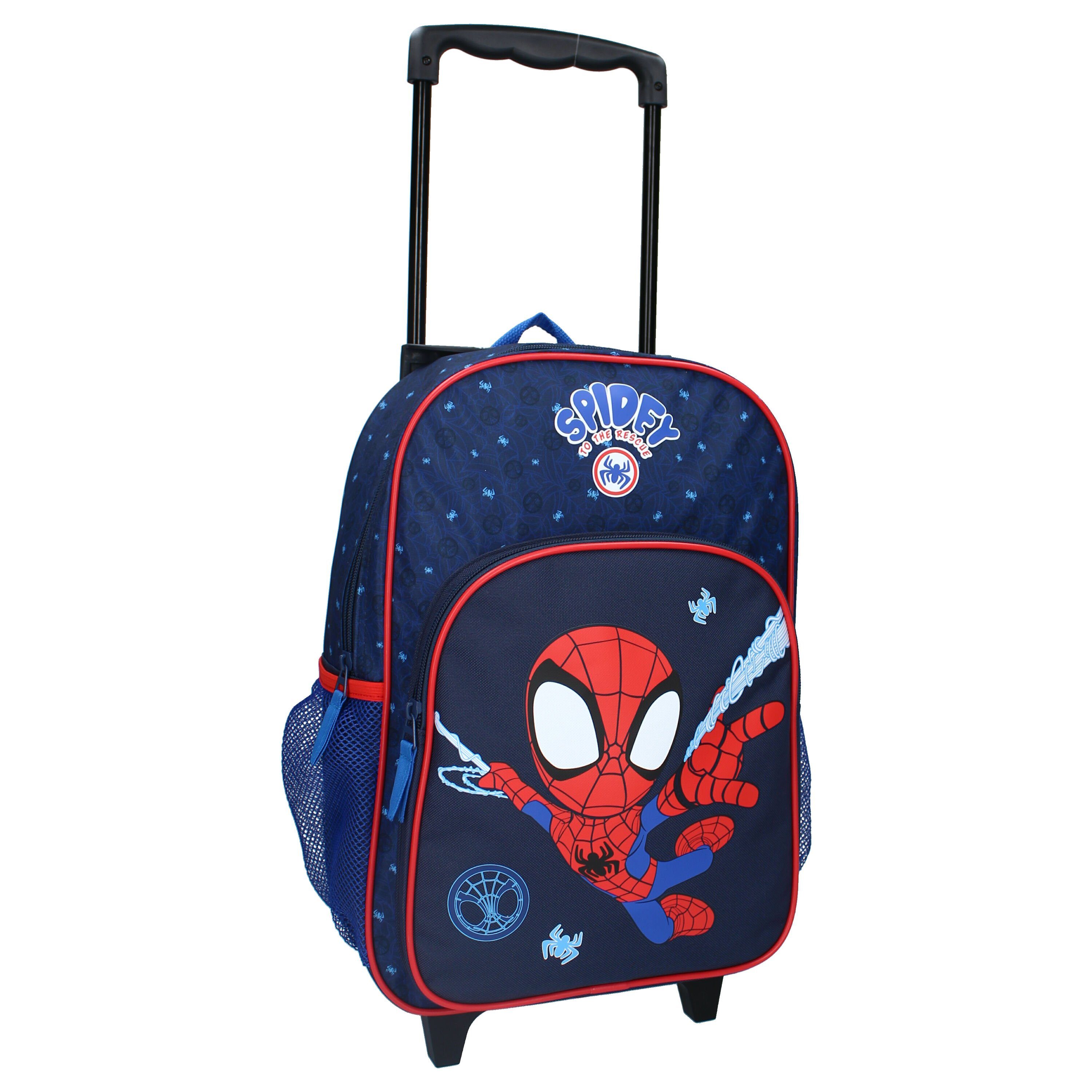 Vadobag Kinderrucksack Spidey Trolley Spider-Man, 38 cm Kinder Rucksack Handgepäck Koffer (200-4791), navy, Reisekoffer