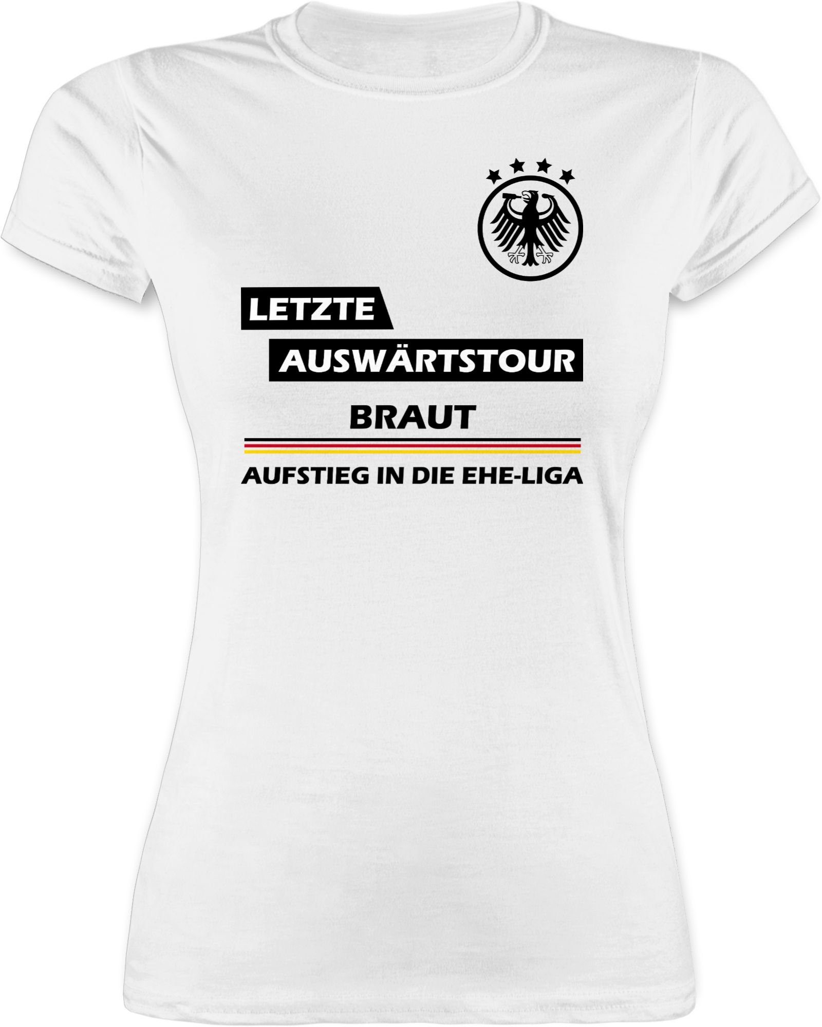 Damen Shirts Shirtracer T-Shirt Letzte Auswärtstour Braut - JGA Junggesellenabschied Frauen - Damen Premium T-Shirt (1-tlg) Jung