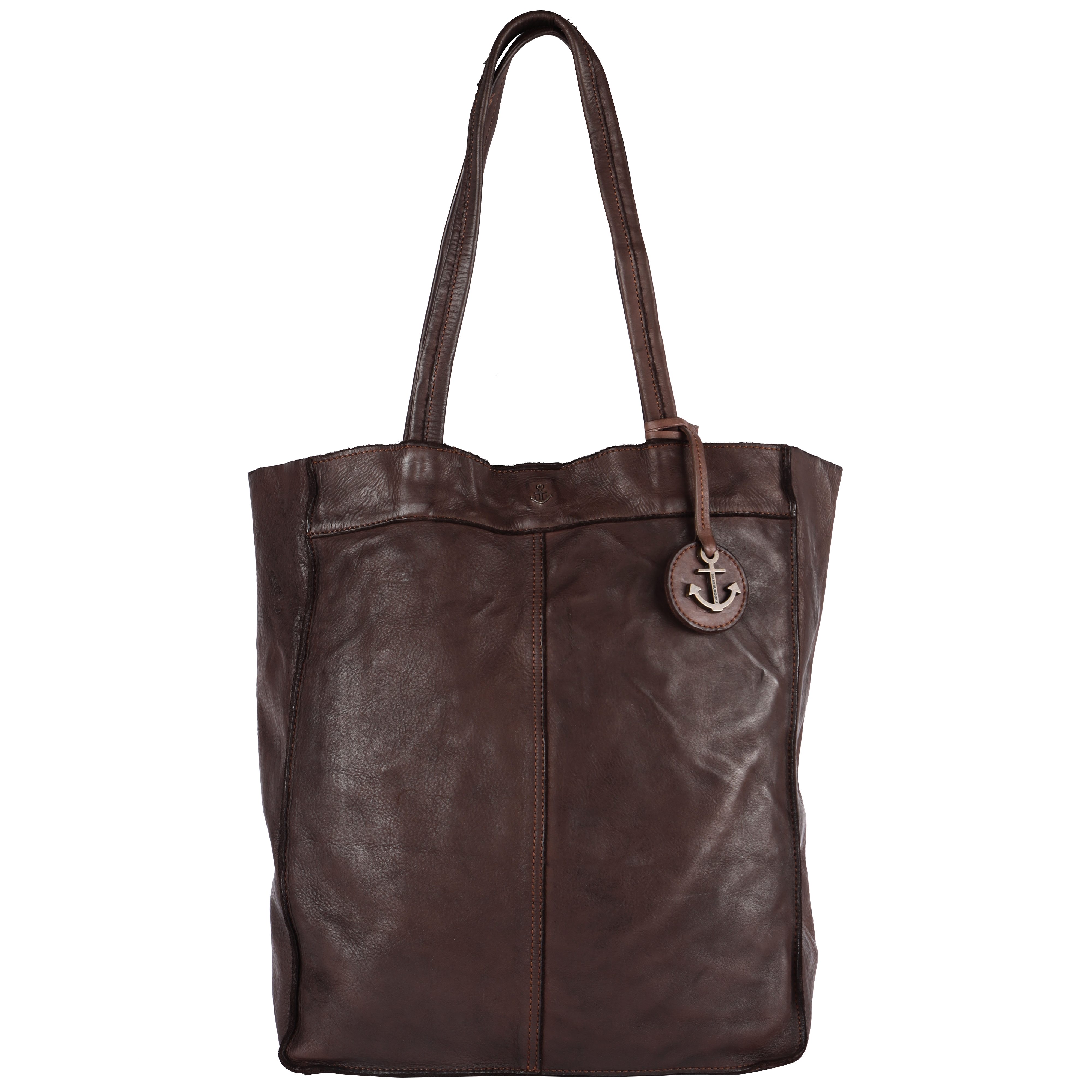 HARBOUR 2nd Shopper Elbe 1, aus Leder mit typischen Marken-Anker-Label und Schmuckanhänger