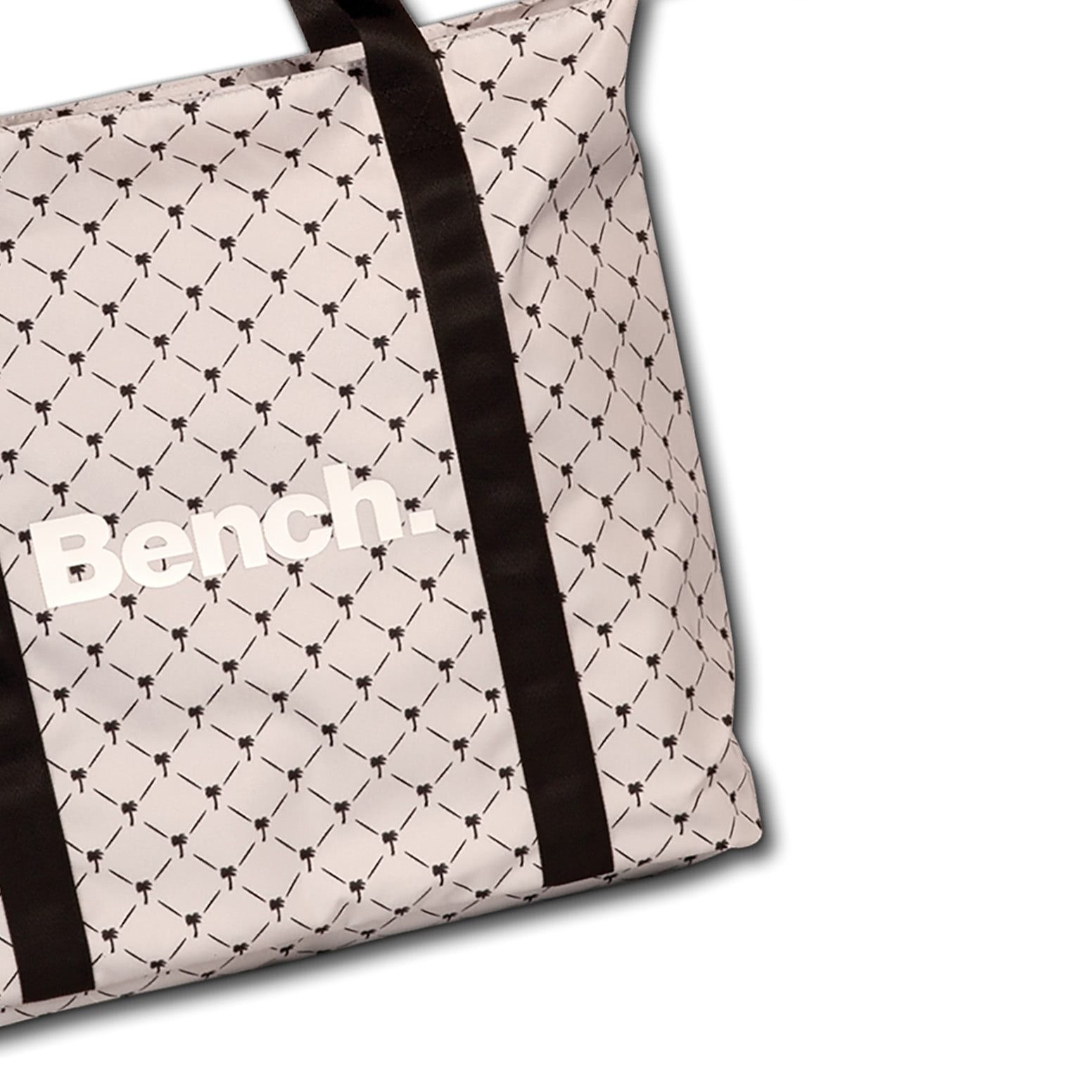 Bench. Schultertasche Bench Shopper Nylon Schultertasche grau (Schultertasche), Damen, Jugend Nylon Schultertasche, grau, hellgrau ca. 43cm