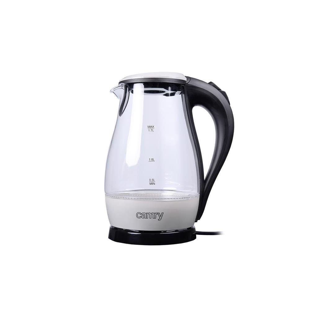 Camry Wasserkocher CR 1251w, 1,7 l, 2200,00 W, LED beleuchtet, kabellos, automatische Abschaltung