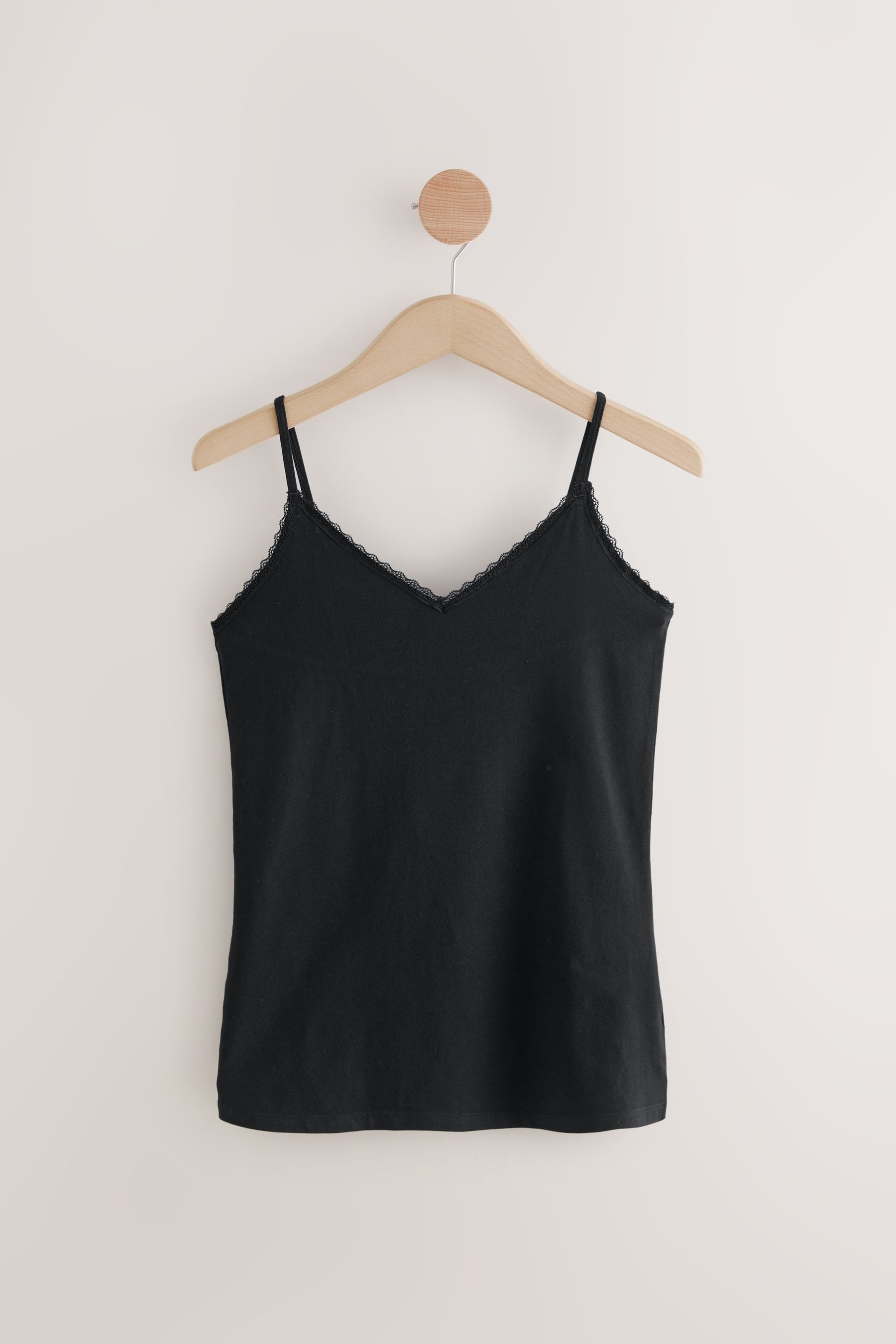 Next Trägertop 2er-Pack Trägertops mit Spitzenbesatz, Baumwolle (2-tlg)