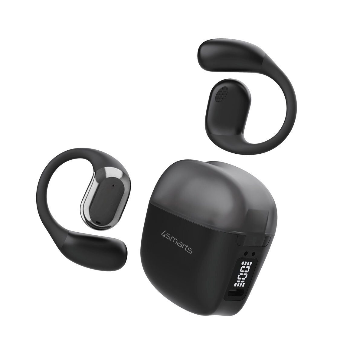 4smarts SkyBuds Sport OWS wireless Kopfhörer (Freisprechfunktion, On-Ear-Erkennung, A2DP Bluetooth, Open-Ear Design,intelligente LED-Anzeige,intuitive Berührungssteuerung)