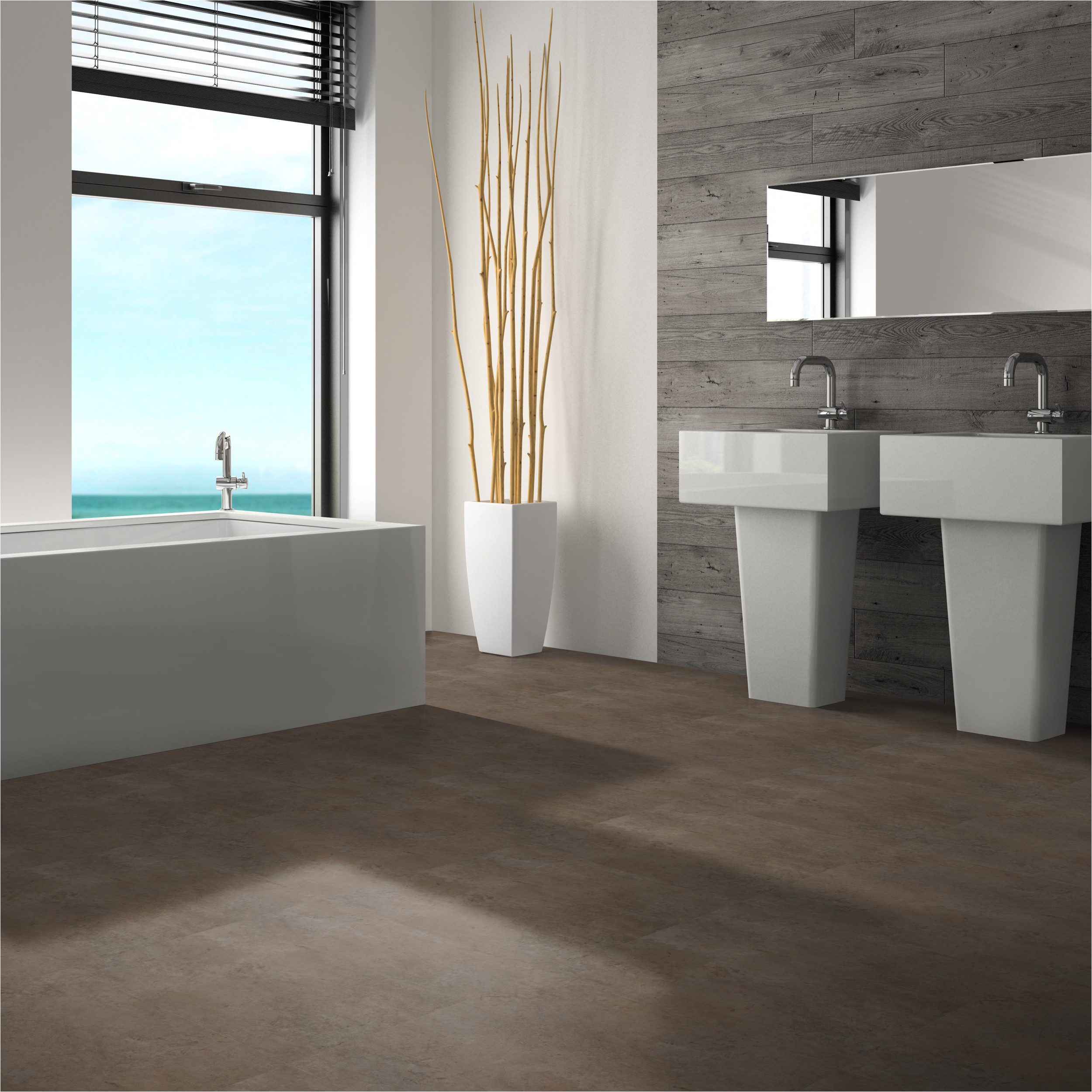 SLY Designboden Square (XL-Fliesenoptik) Klick-Vinylboden inkl. Trittschalldämmung, Packung mit 2,16 m², Versandkostenfreie Lieferung, Inkl. Trittschalldämmung, Wasserfest und mit Klicksystem