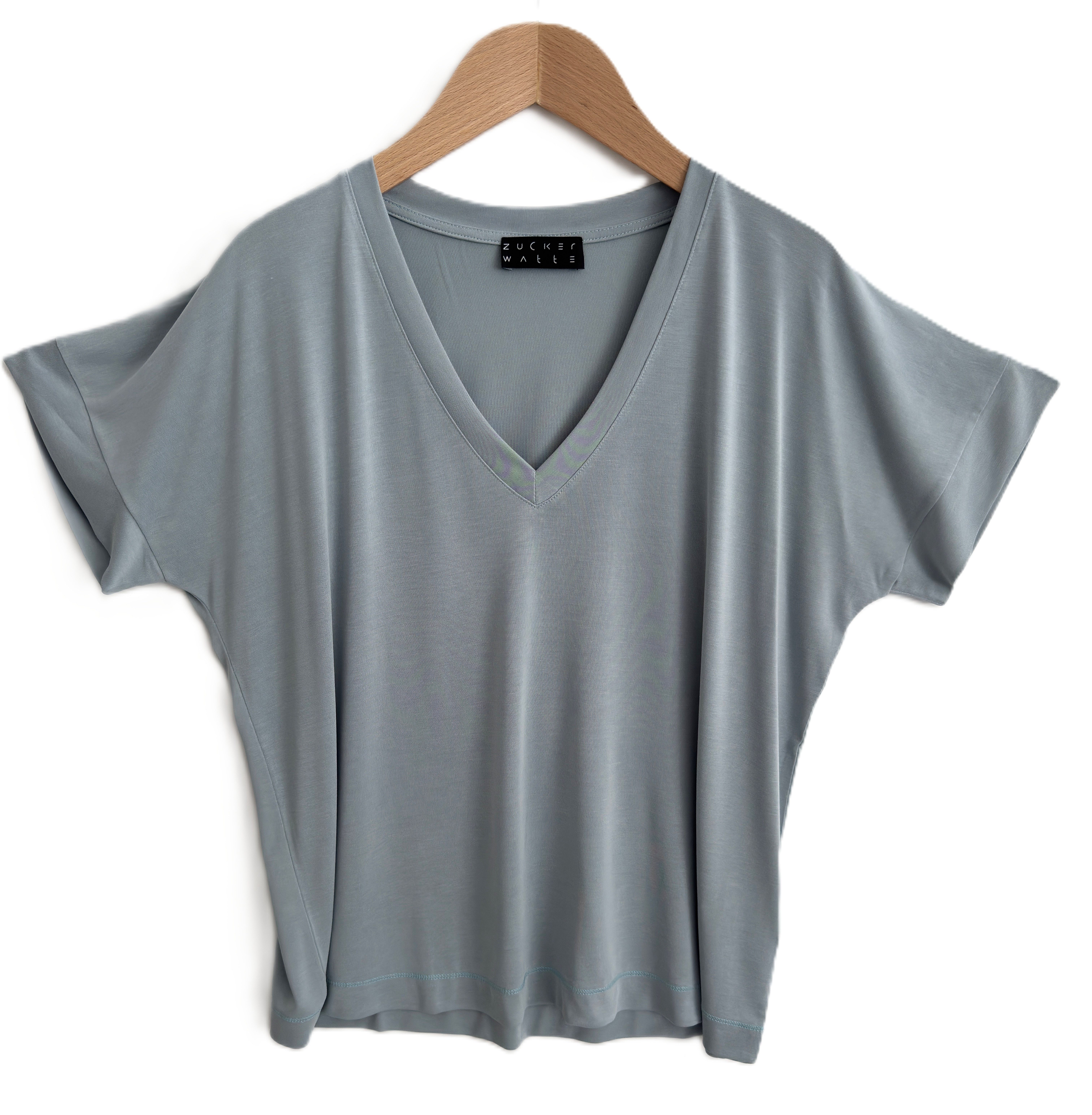 Zuckerwatte V-Shirt bequem geschnitten, aus weicher günstig online kaufen