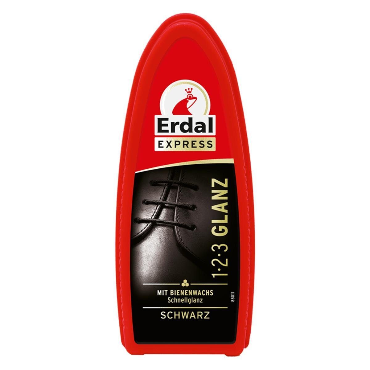 Erdal Erdal Express 1-2-3 Glanz Schwarz – Schwamm – mit Bienenwachs Reinigungstücher
