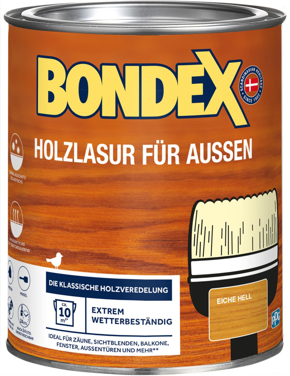Bondex Lasur Bondex Holzlasur Für Außen 750 ml eiche hell