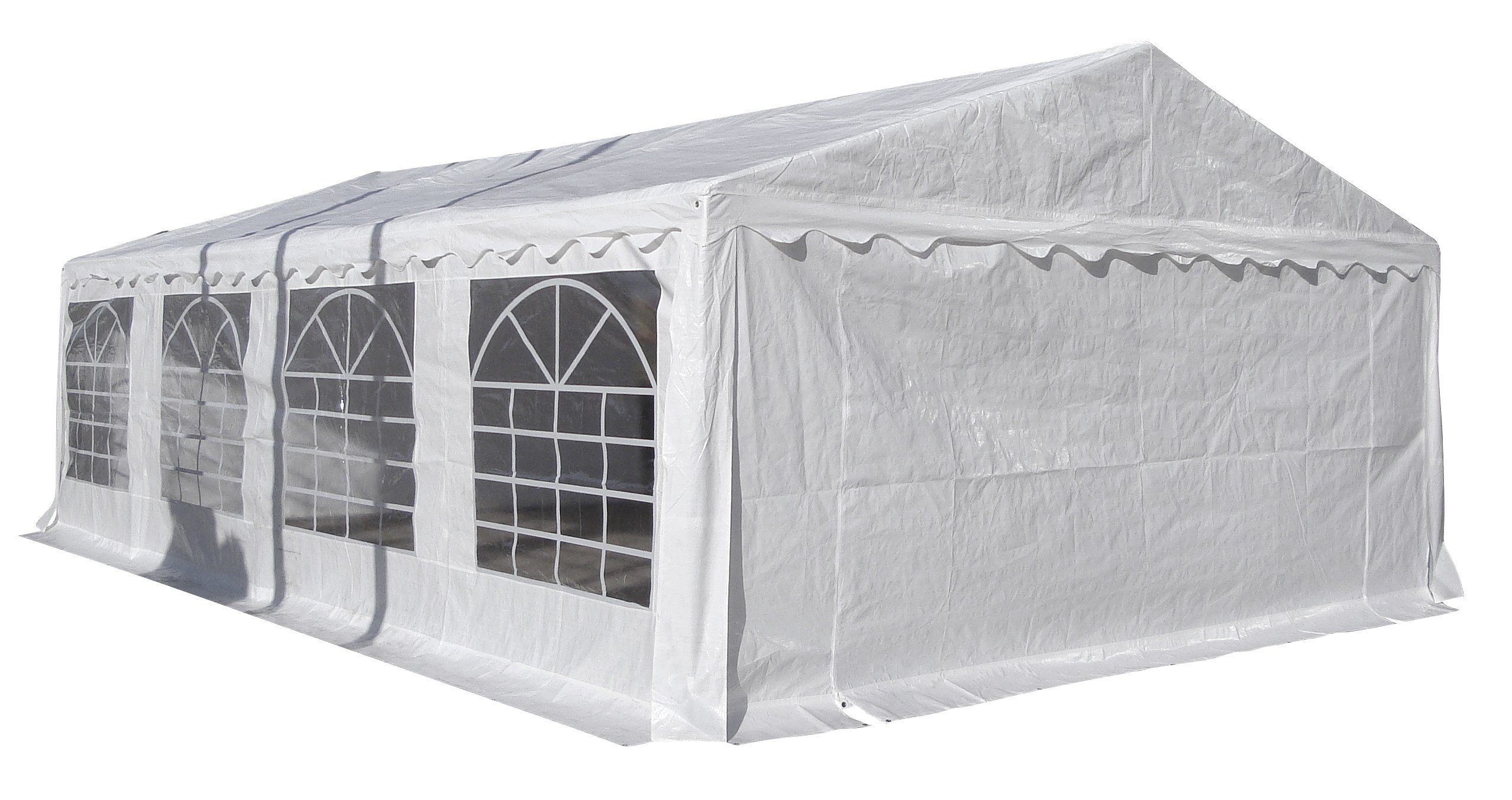 ebuy24 Relaxliege, Gartenliege Ruse Pavillon, Partyzelt 5x8 M, weiss.