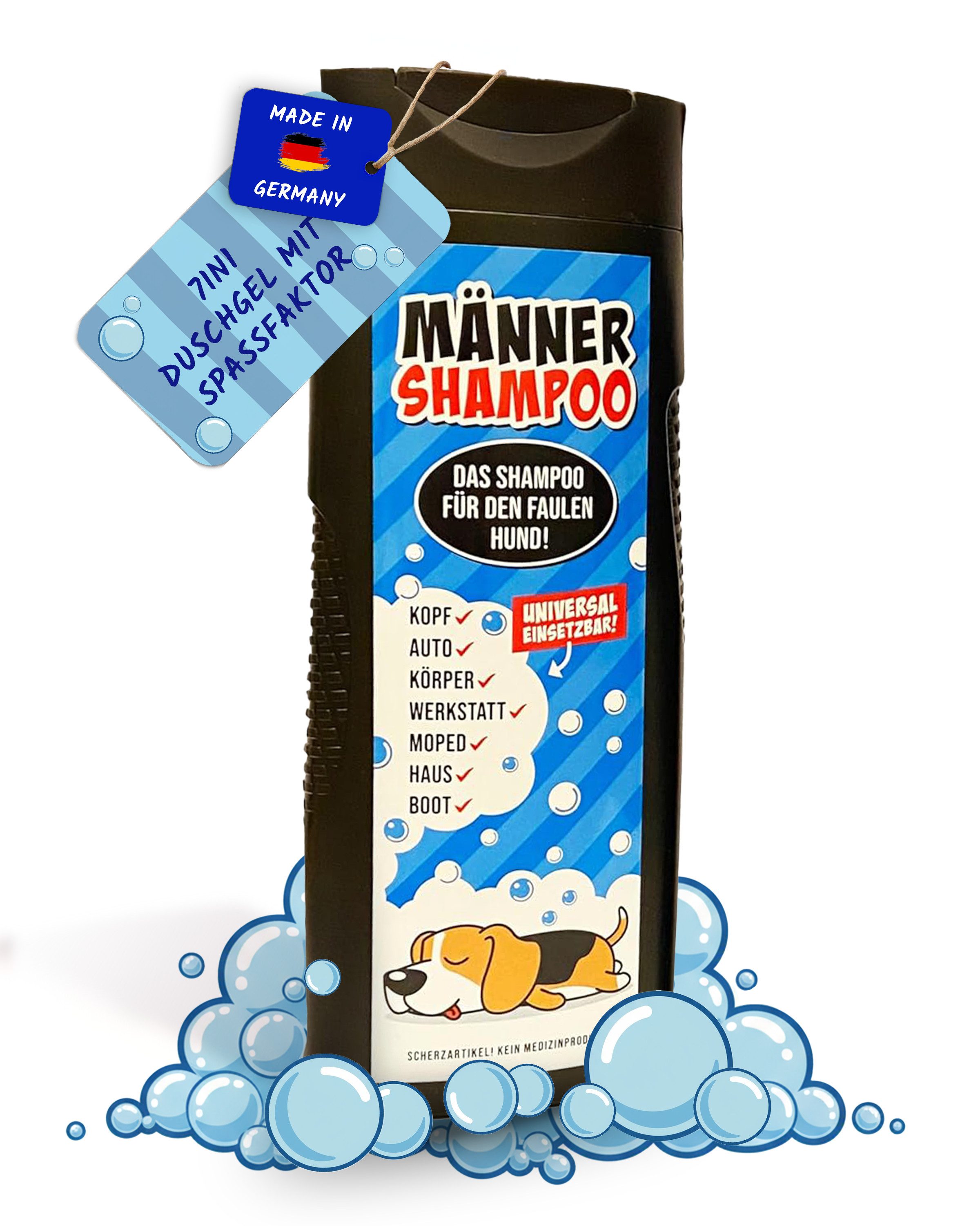 Deggelbam Duschgel 7in1 Männershampoo für den faulen Hund, Spaßgeschenk, Geschenkidee, Männergeschenk, Geburtstagsgeschenk