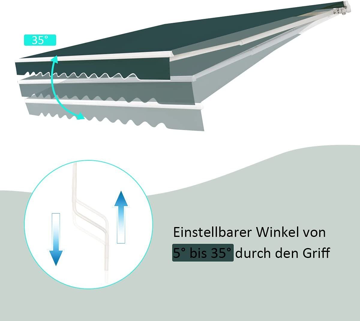 KOMFOTTEU Markise Sonnenschutz mit Einstellbarem Winkel günstig online kaufen