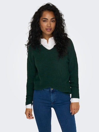 V-Ausschnitt-Pullover ONLCAMILLA V-NECK L/S PULLOVER KNT NOOS