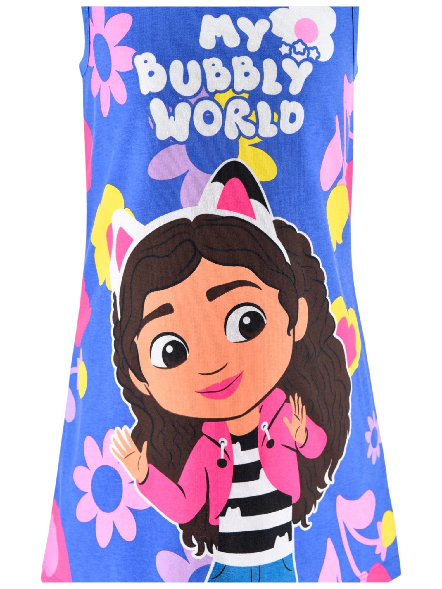 Dreamworks Gabby’s Dollhouse Sommerkleid My Bubbly Wrold Mädchen Jerseykleid Gr. 98-128 cm